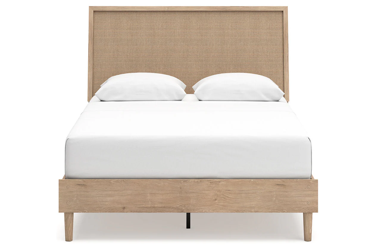Cielden Tan Queen Platform Bed - Image 5