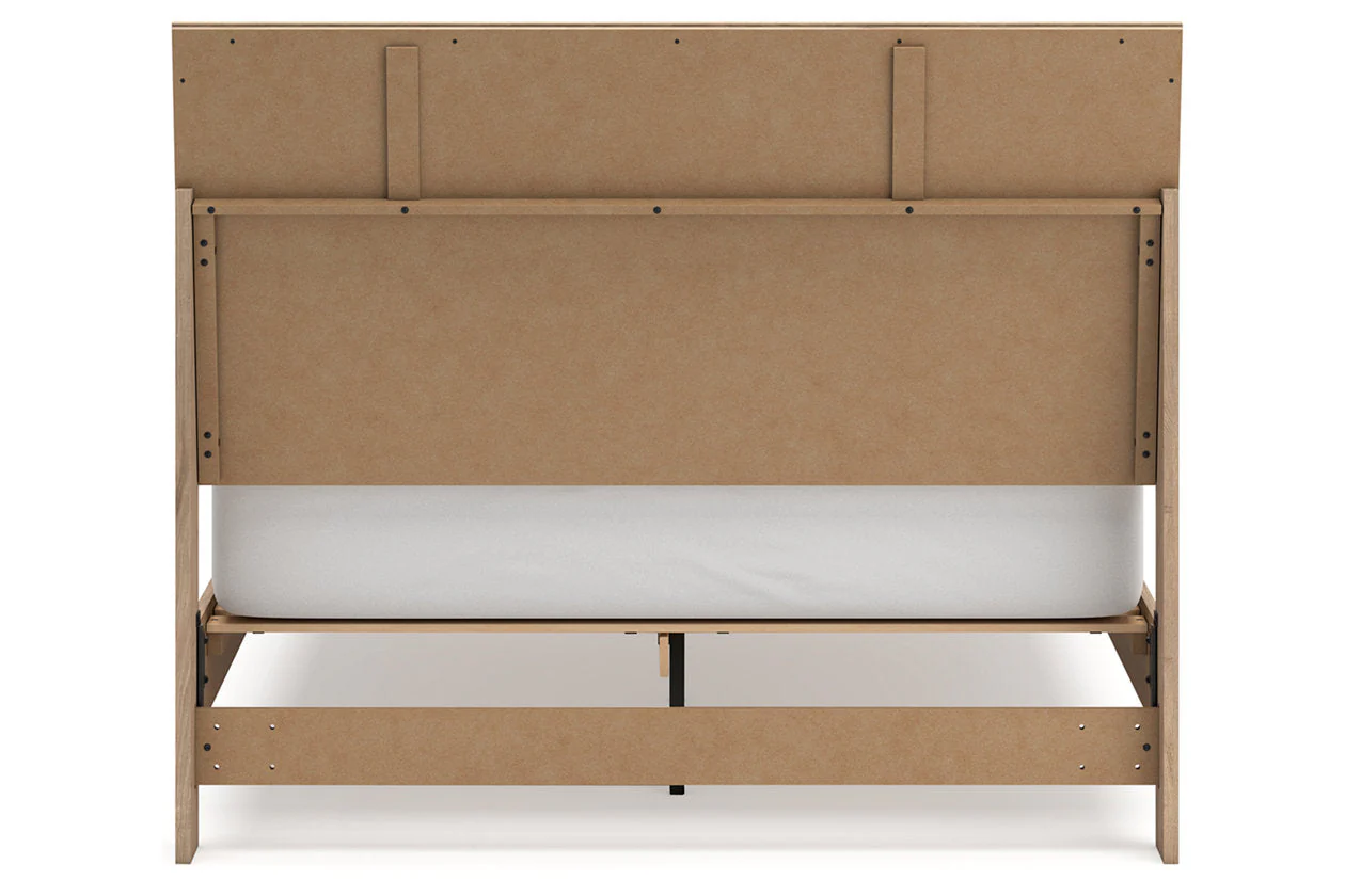 Cielden Tan Queen Platform Bed - Image 6