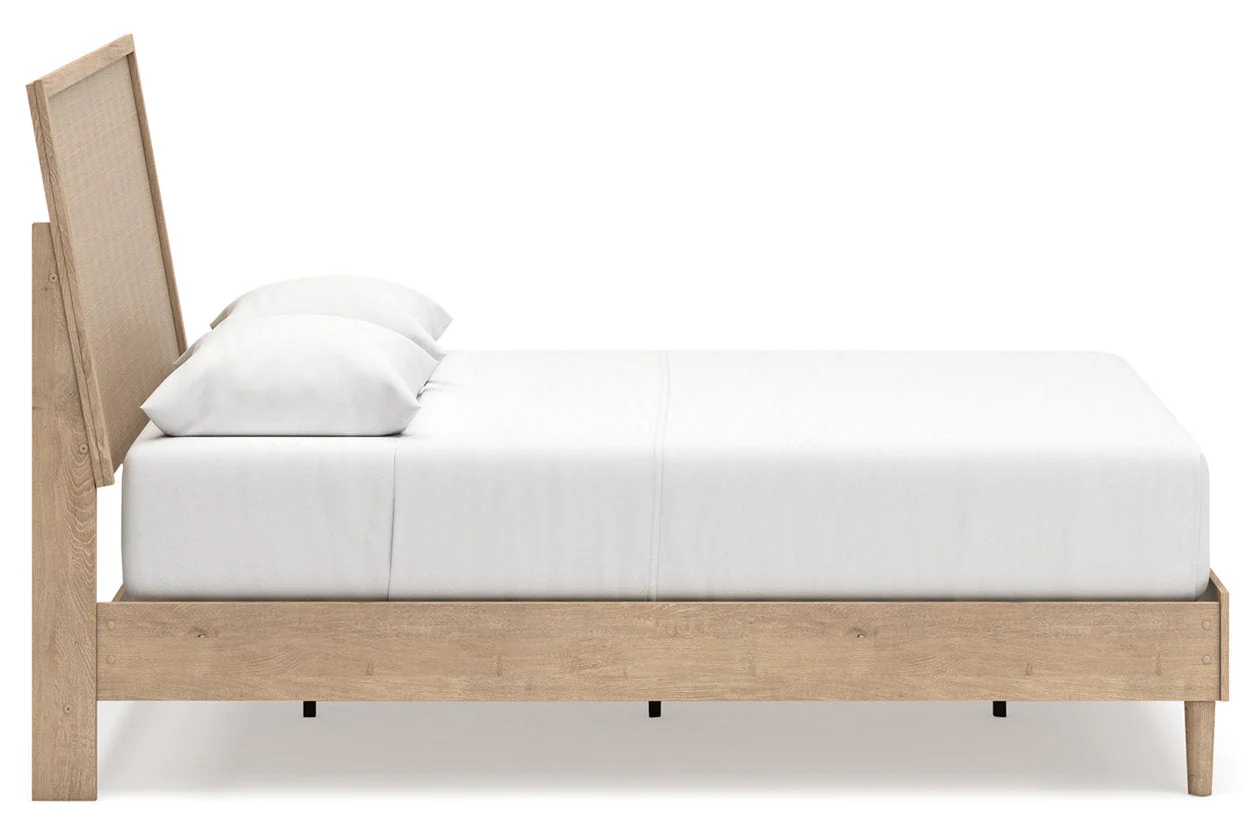 Cielden Tan Queen Platform Bed - Image 8
