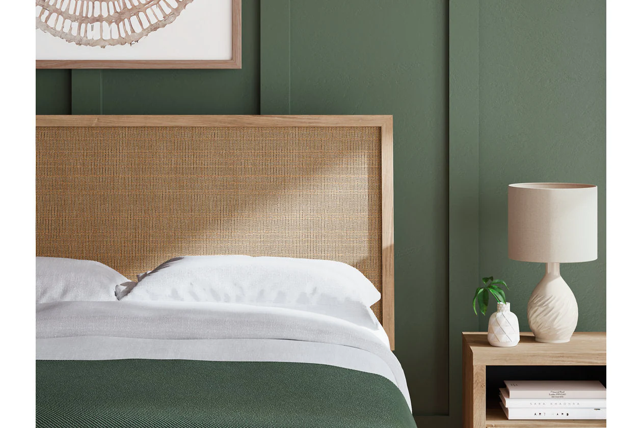 Cielden Tan Queen Platform Bed - Image 9