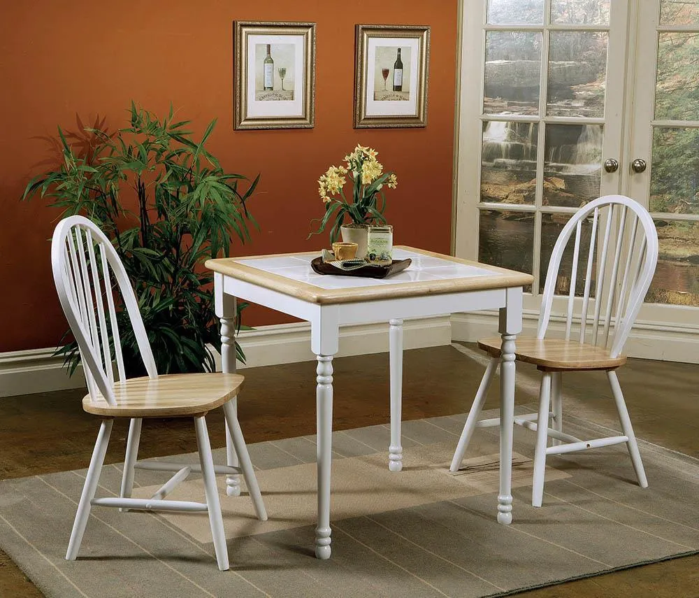 Cinder Natural Brown/White Windsor Side Chairs, Set of 4 - Image 3