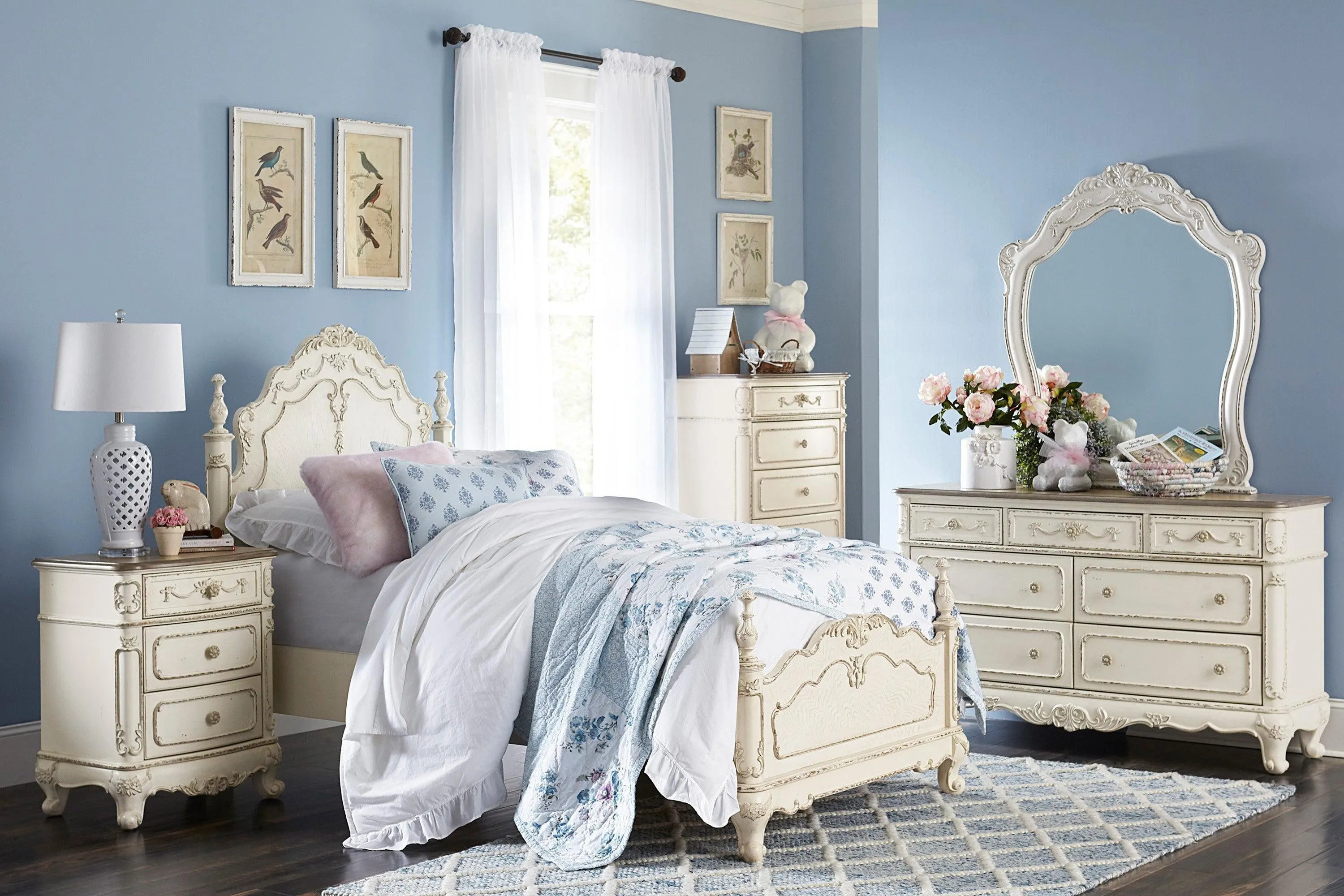 Cinderella Antique White Mirror (Mirror Only) - Image 2
