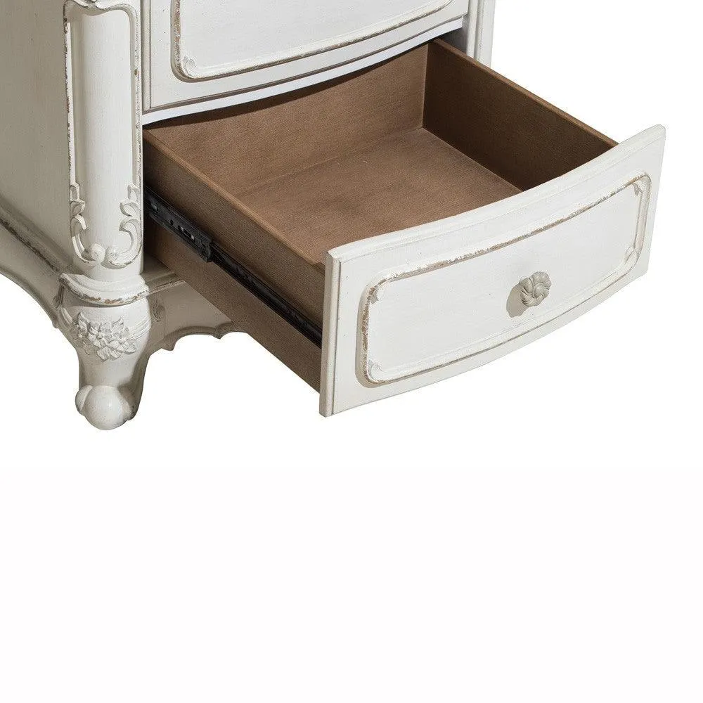 Cinderella Antique White Nightstand - Image 5