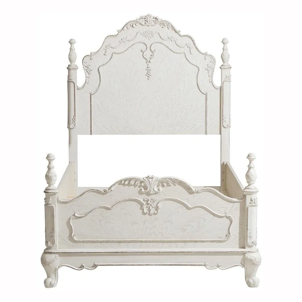 Cinderella Antique White Poster Youth Bedroom Set - Image 3