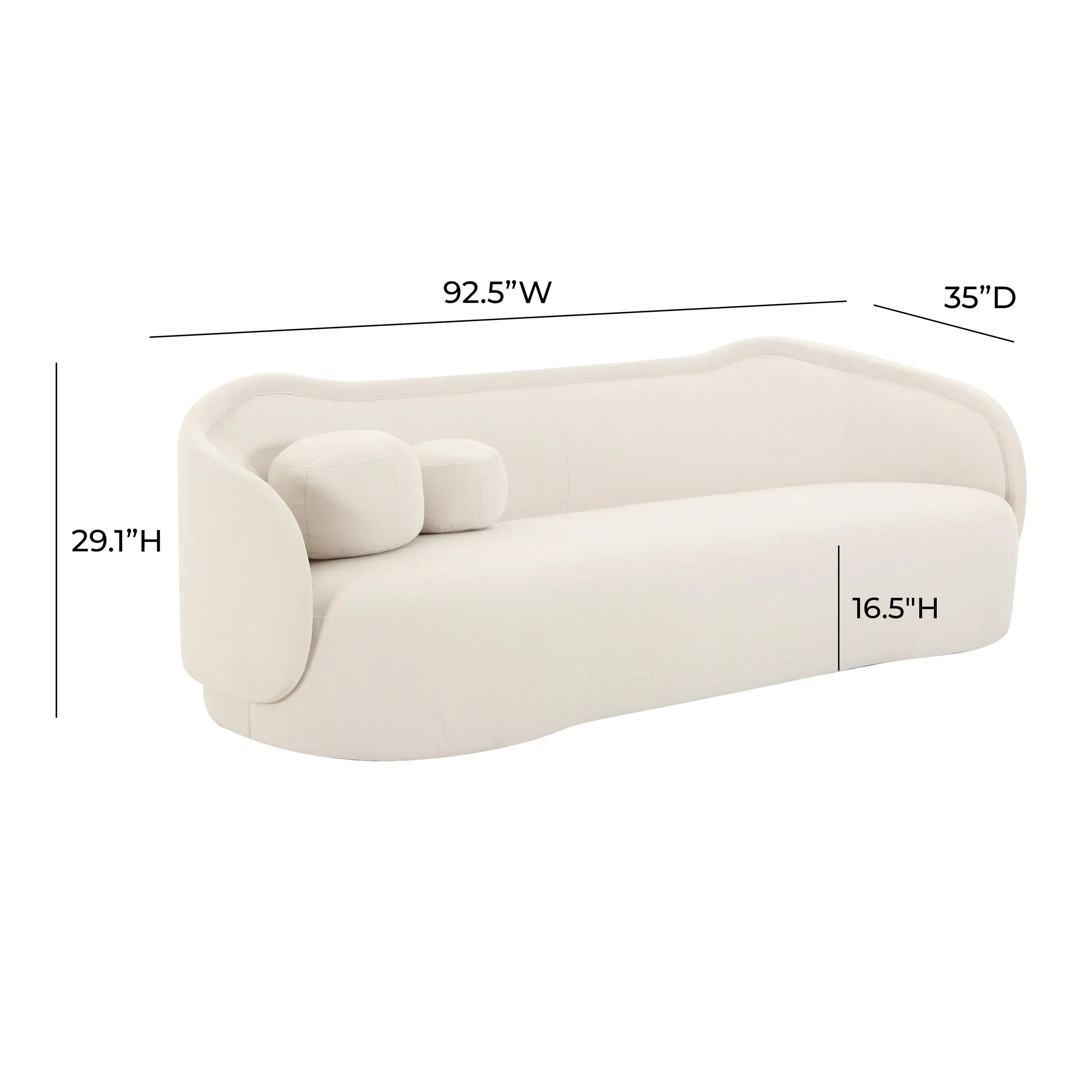 Circe Textured Velvet Sofa - Image 6