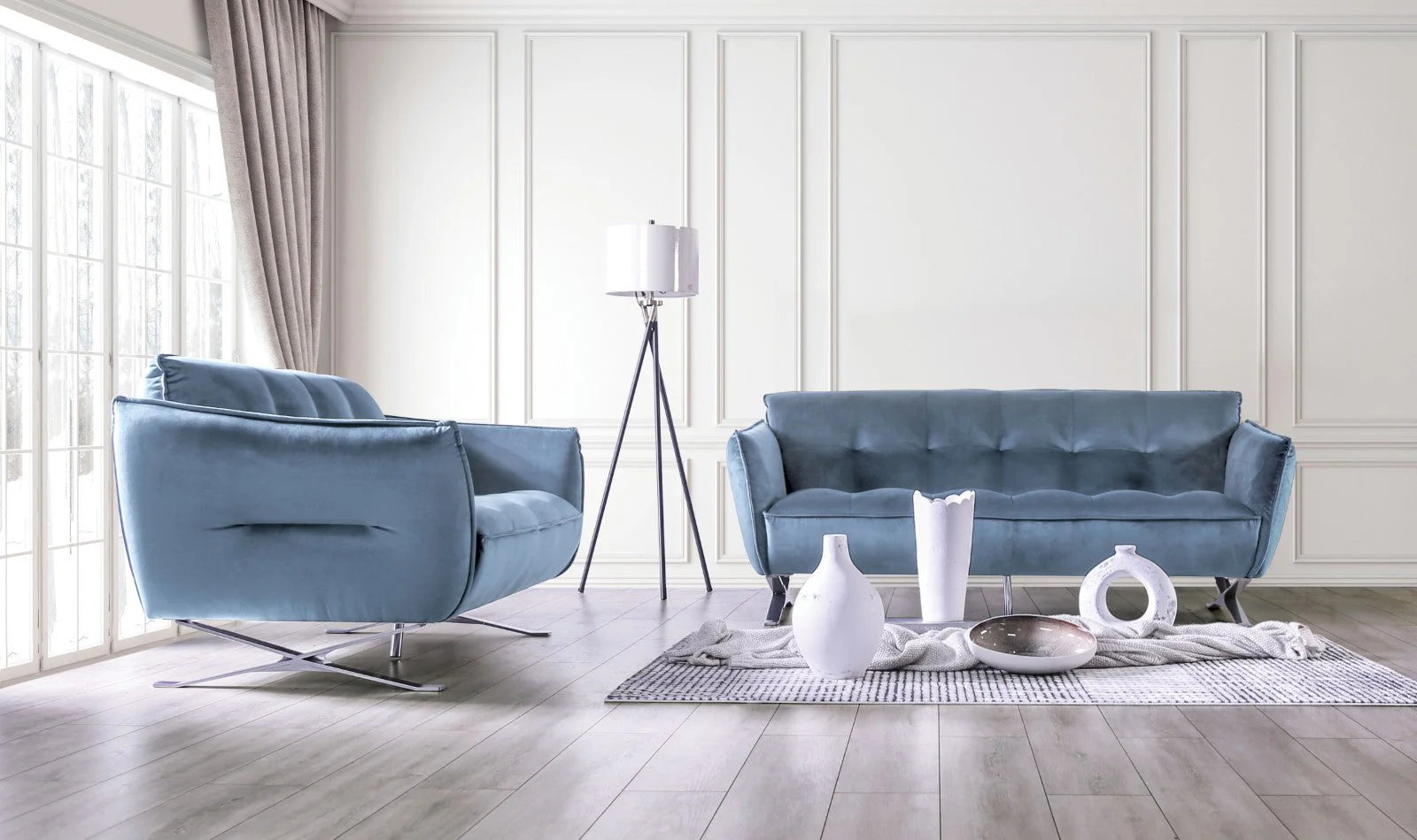 Civellutino Light Blue Chair - Image 3