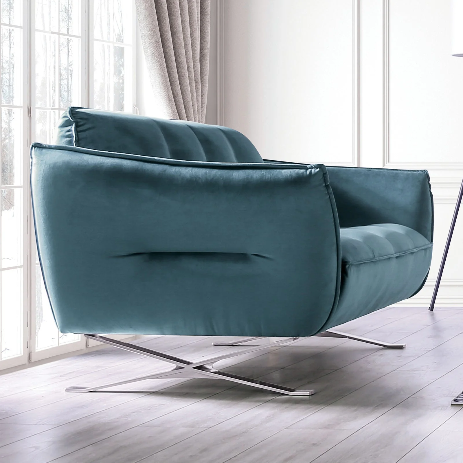 Civellutino Teal Loveseat