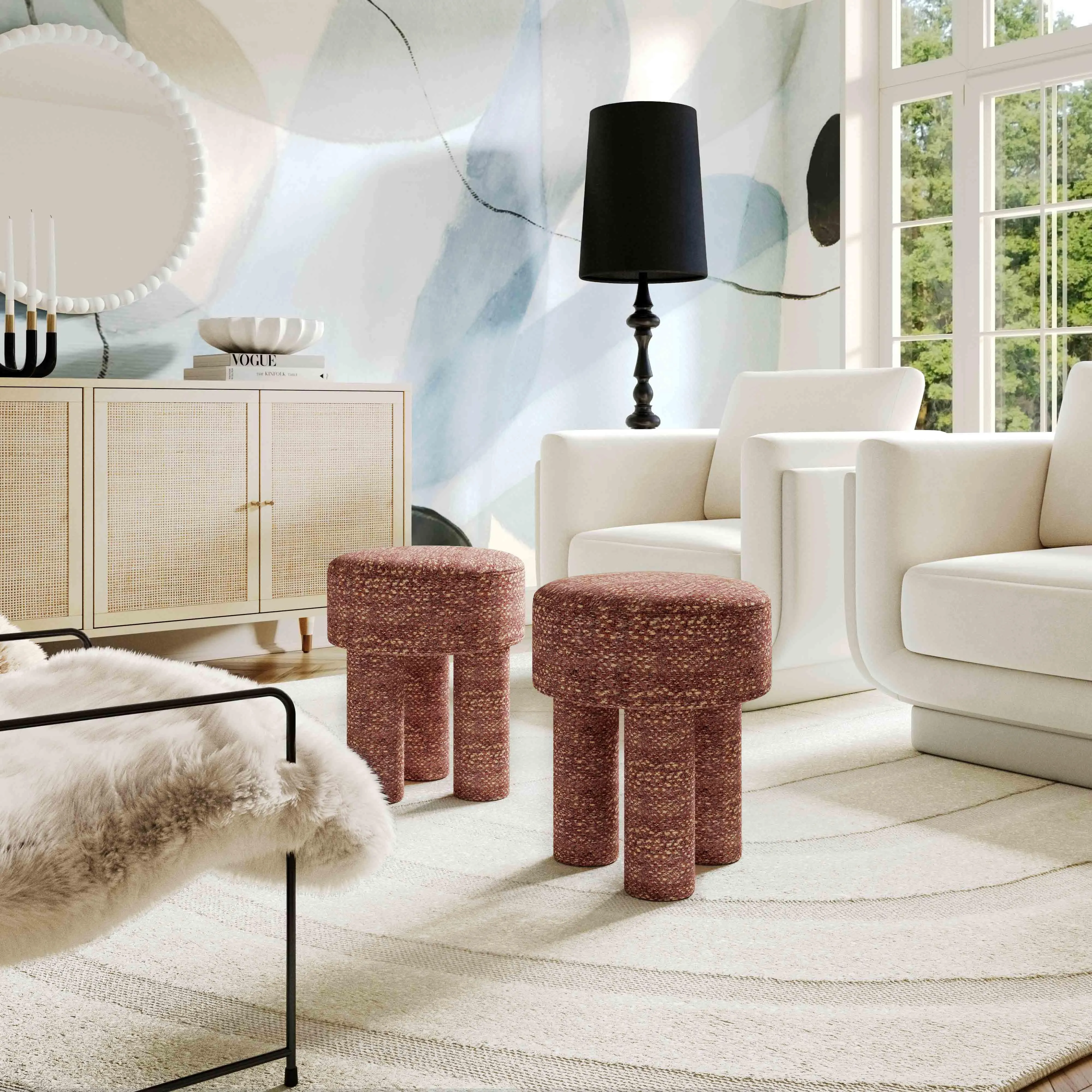 Claire Nubby Stool - Image 2
