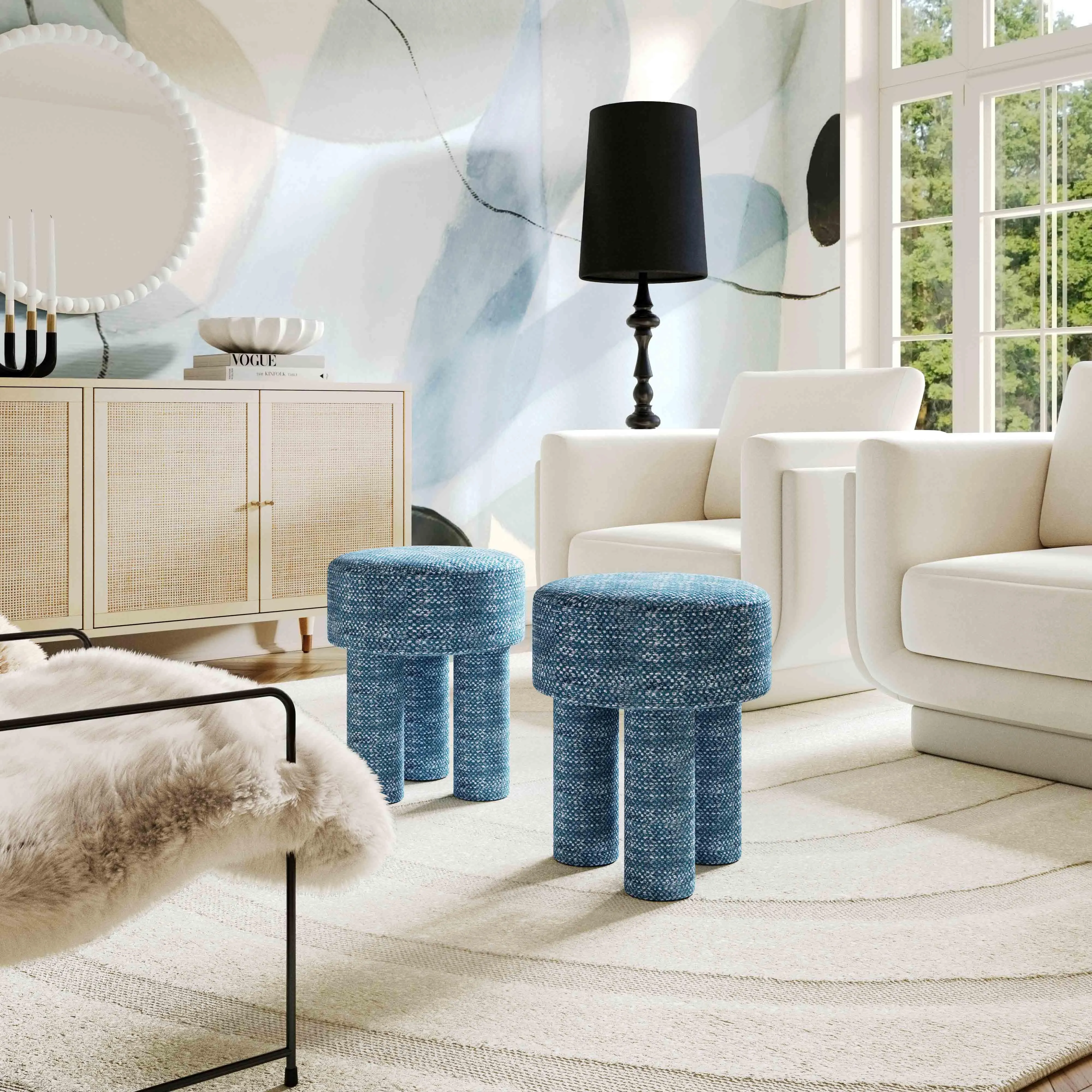 Claire Nubby Stool - Image 9