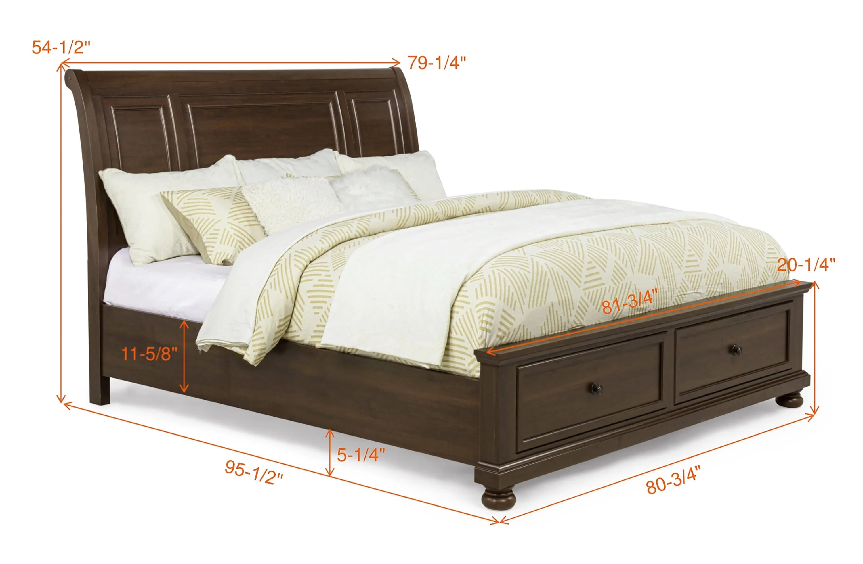 Claribelle Brown Storage Sleigh Bedroom Set - Image 14