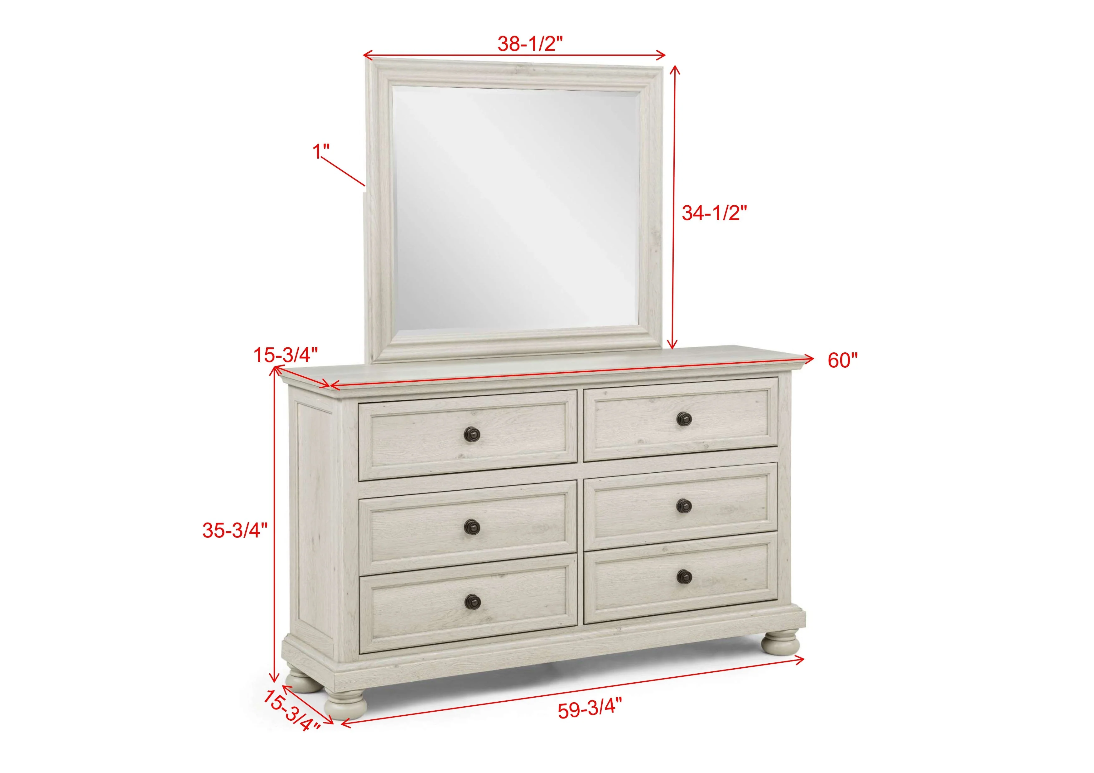 Claribelle White Dresser - Image 4