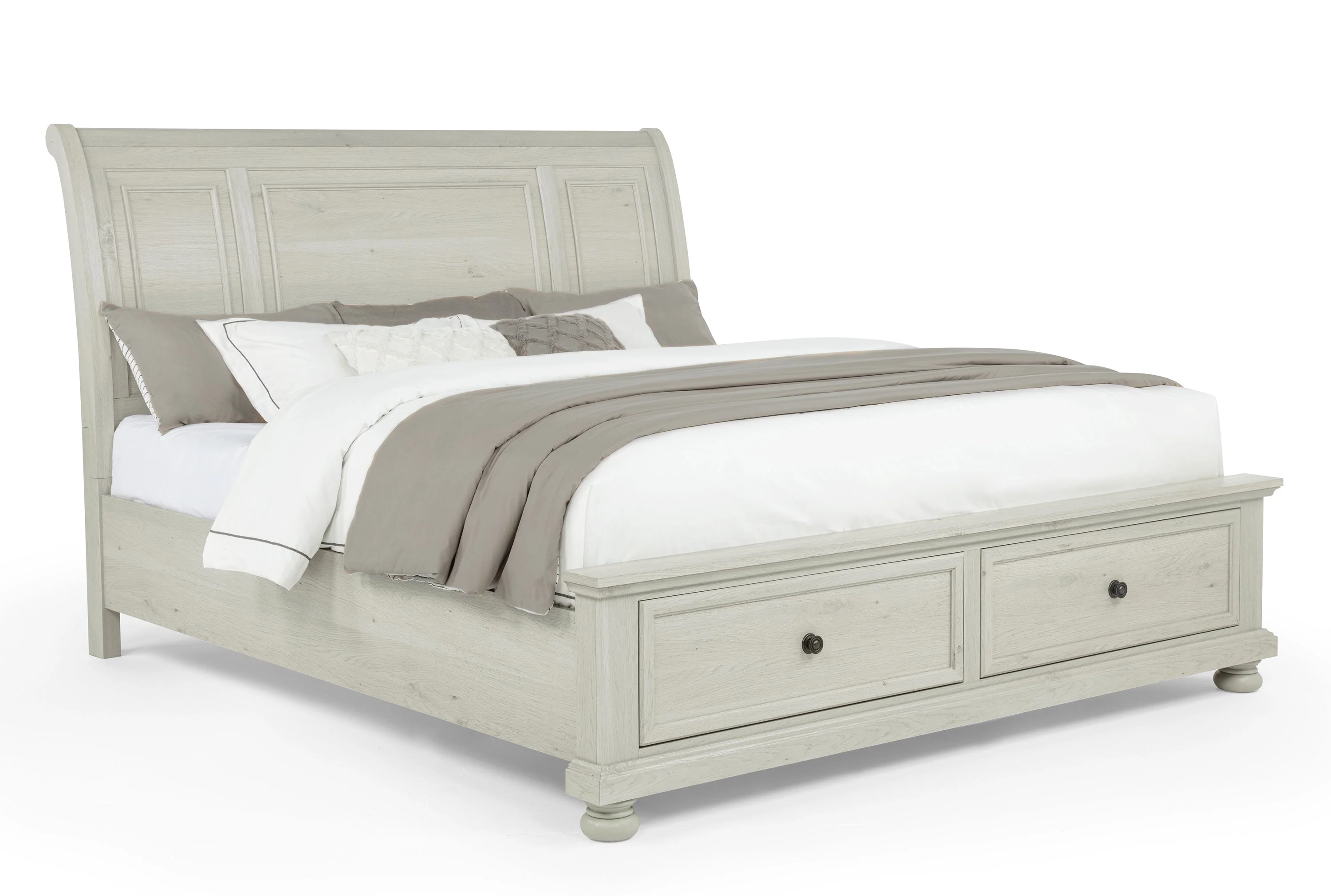 Claribelle White Storage Sleigh Bedroom Set - Image 2