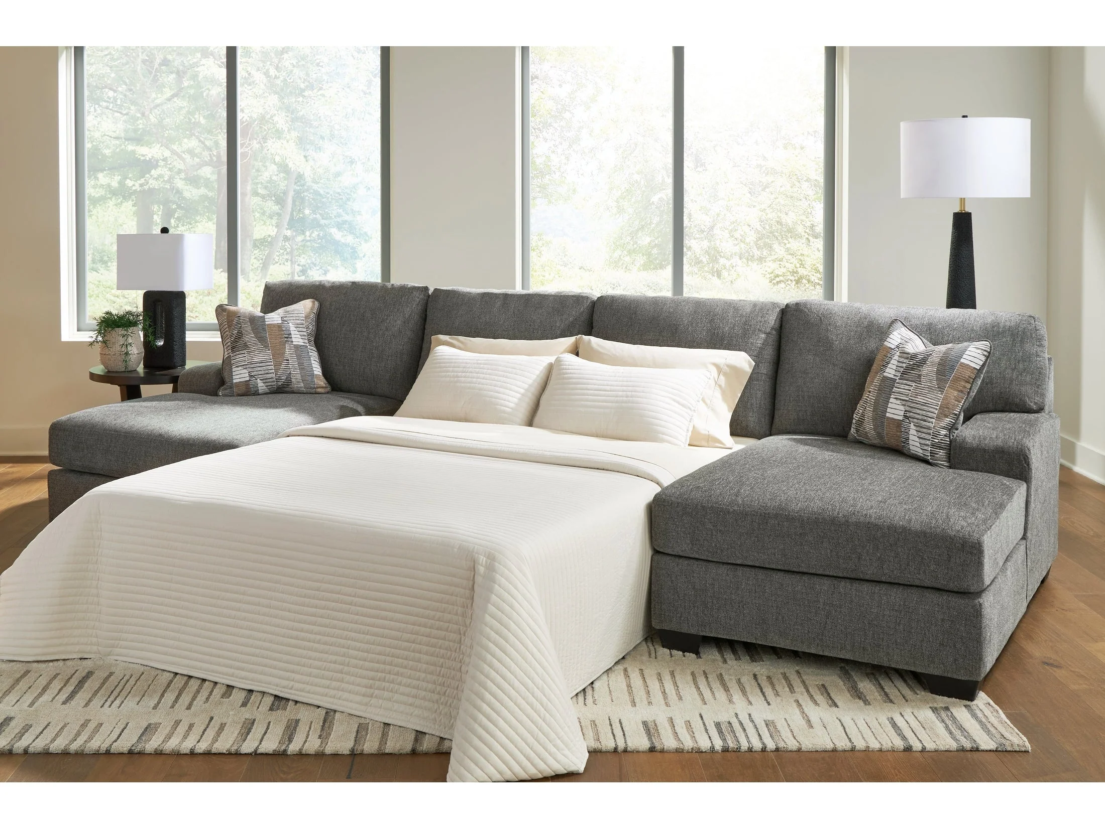Clarington Greystone 3-Piece Double Chaise Sleeper Sectional - Image 2