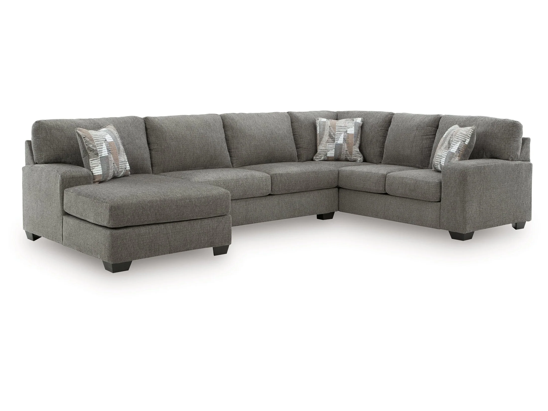 Clarington Greystone 3-Piece Sectional with LAF Chaise