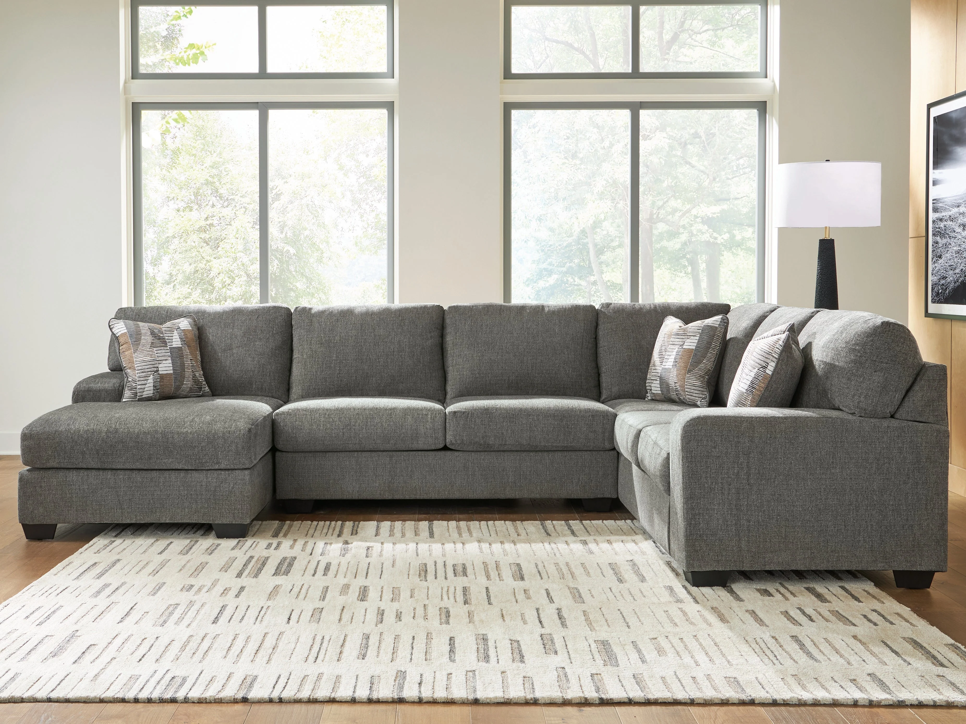 Clarington Greystone 3-Piece Sleeper Sectional with LAF Chaise - Image 2