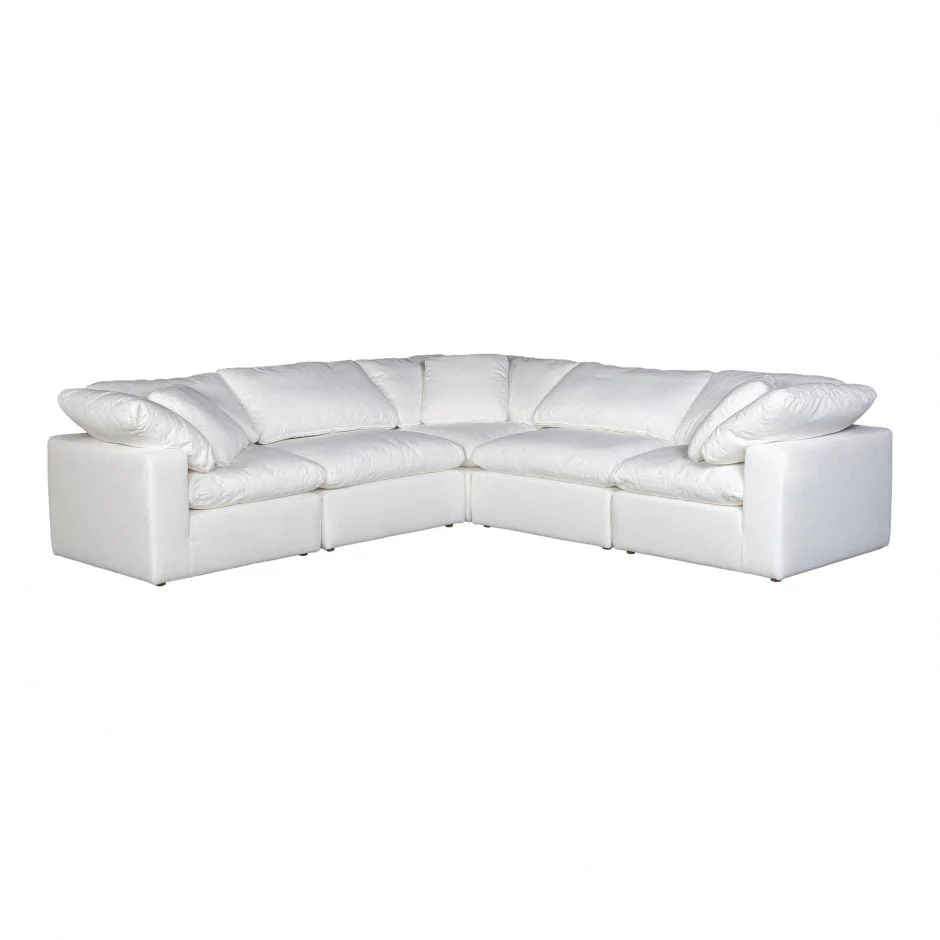 Clay Classic L-Shaped Modular Sectional Cream White - Image 3