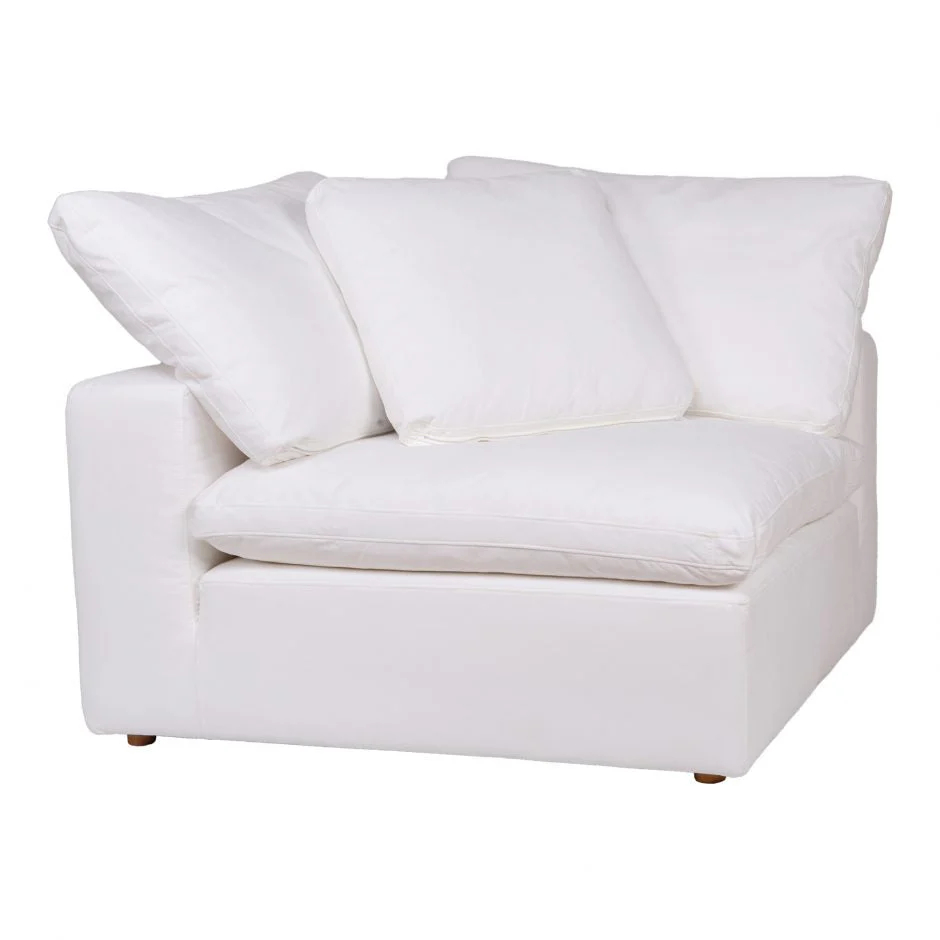Clay Corner Chair Cream White - Image 2