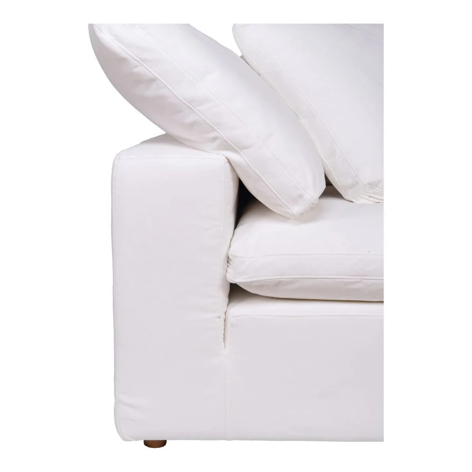Clay Corner Chair Cream White - Image 4