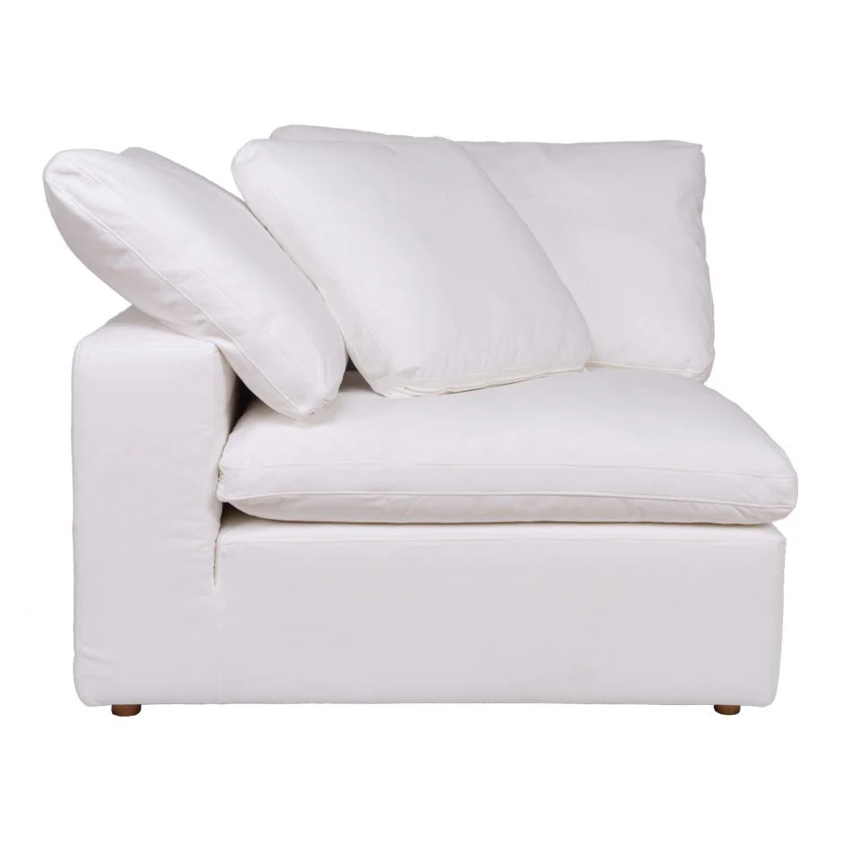 Clay Corner Chair Cream White - Image 5