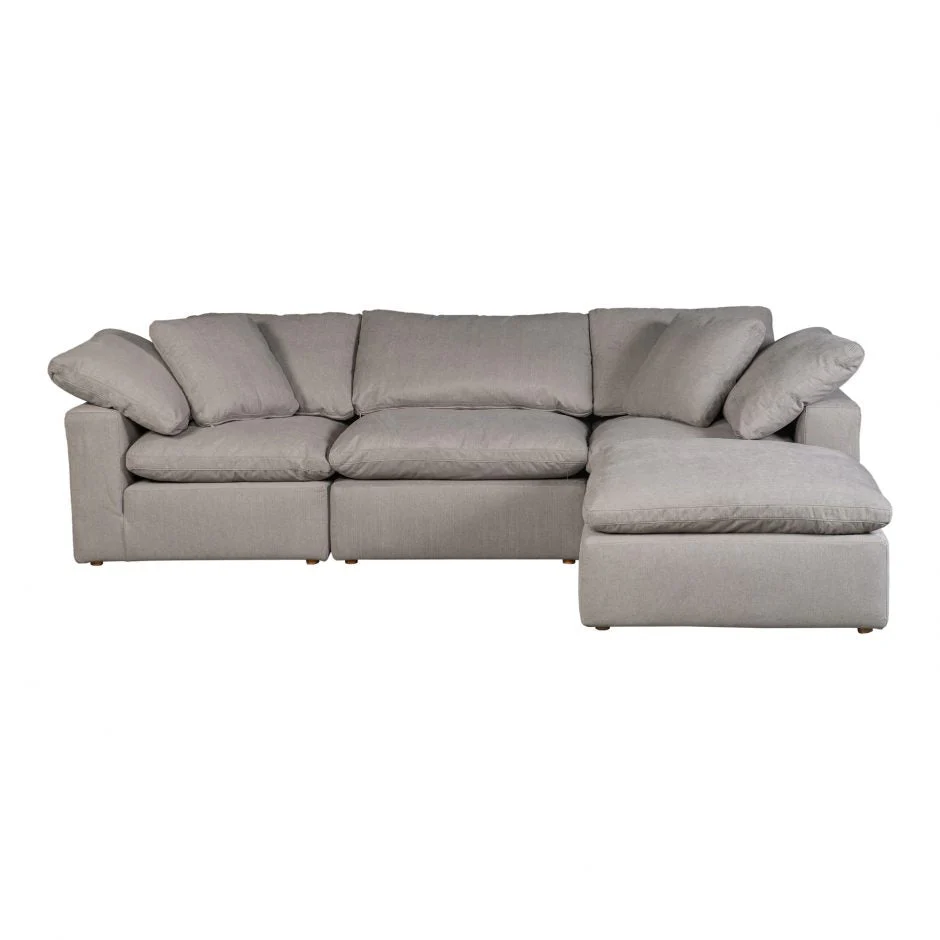 Clay Lounge Modular Sectional Light Grey