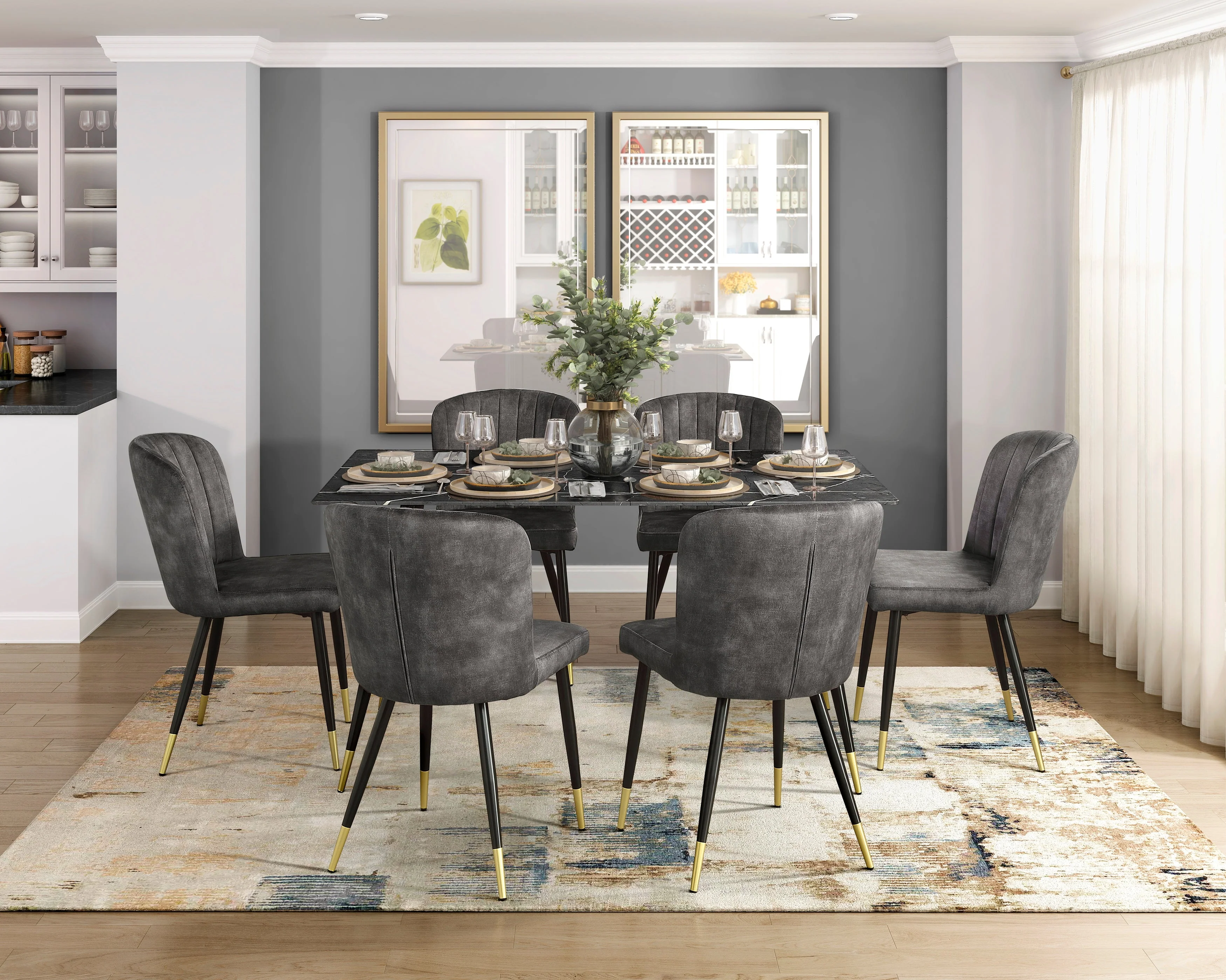 Clemente Gray Dining Table - Image 4