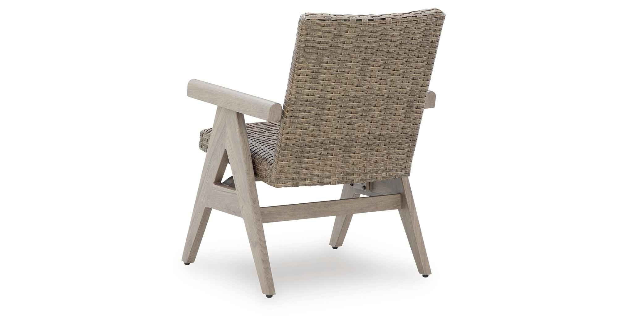 Cliff Trails Beige Outdoor Dining Table and 4 Arm Chairs - Image 15