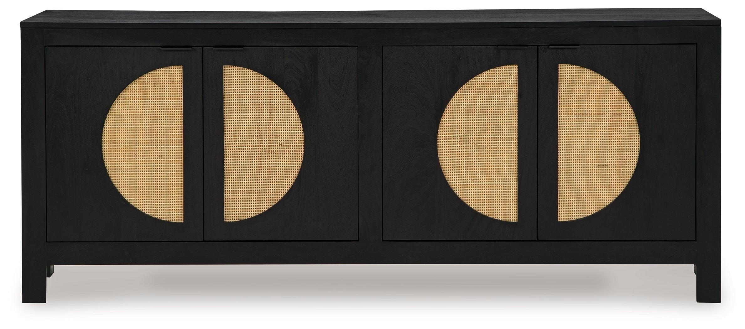 Cliffiings Black/Natural Accent Cabinet - Image 3