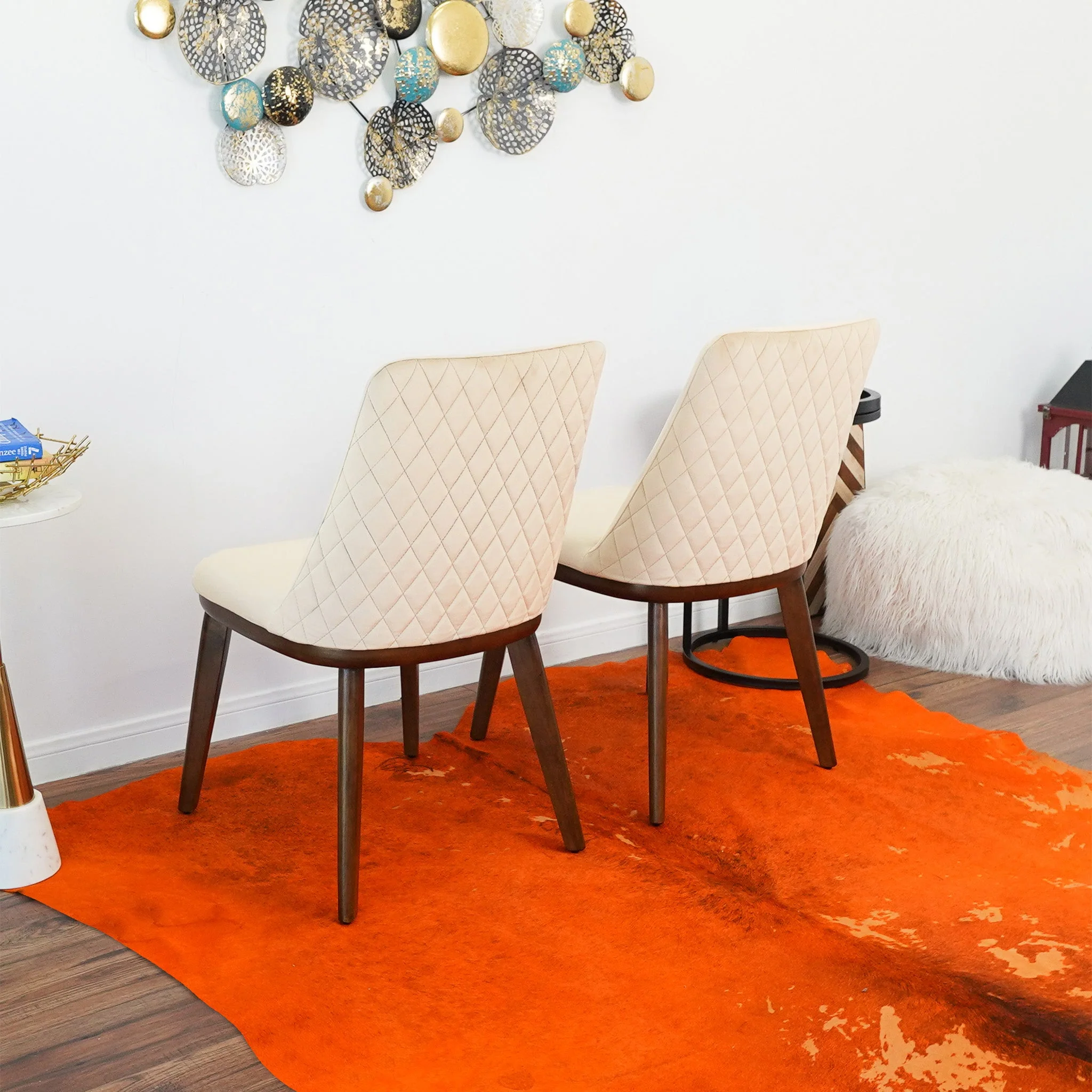 Clove Beige Velvet Dining Chair (Set Of 2) - Image 3
