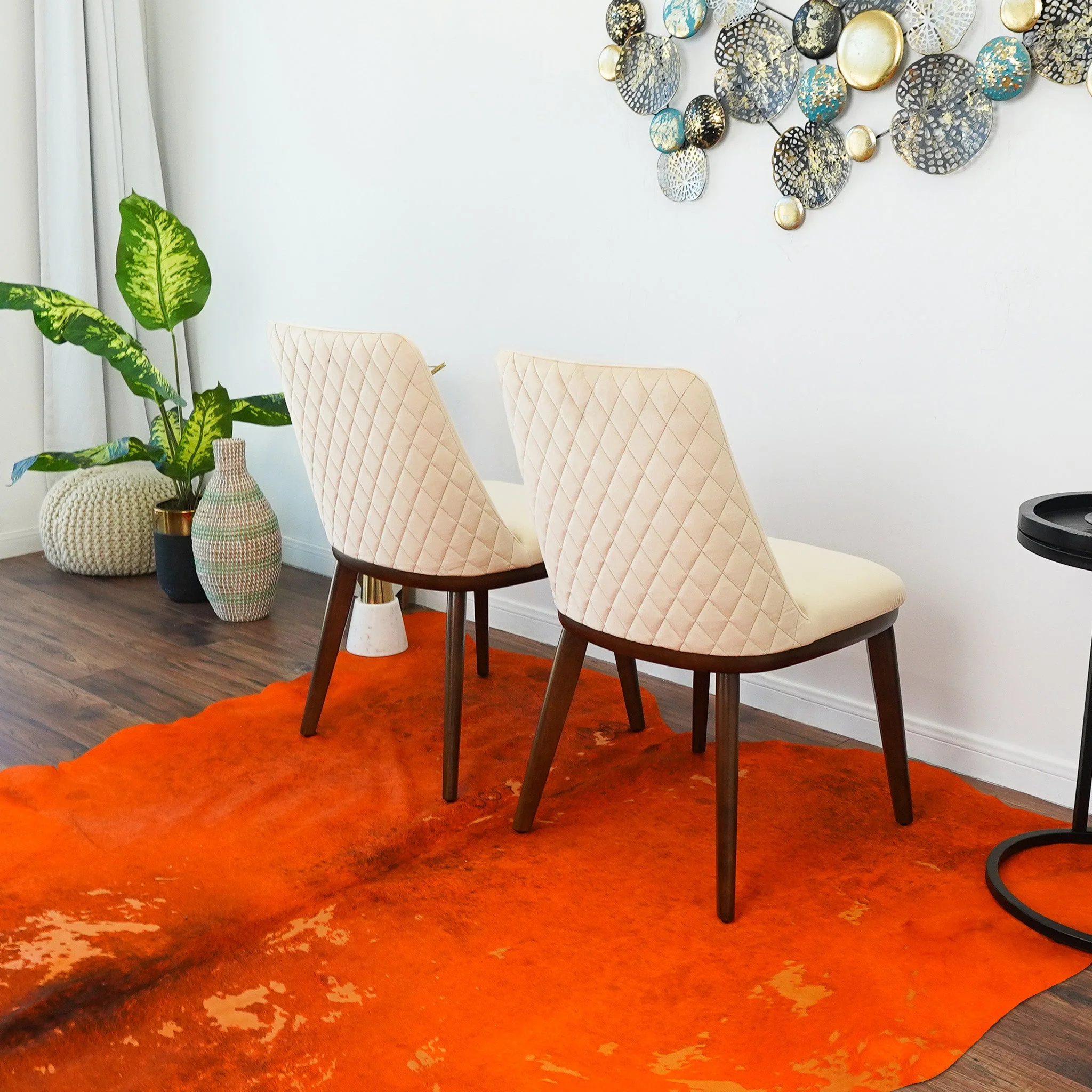 Clove Beige Velvet Dining Chair (Set Of 2) - Image 4