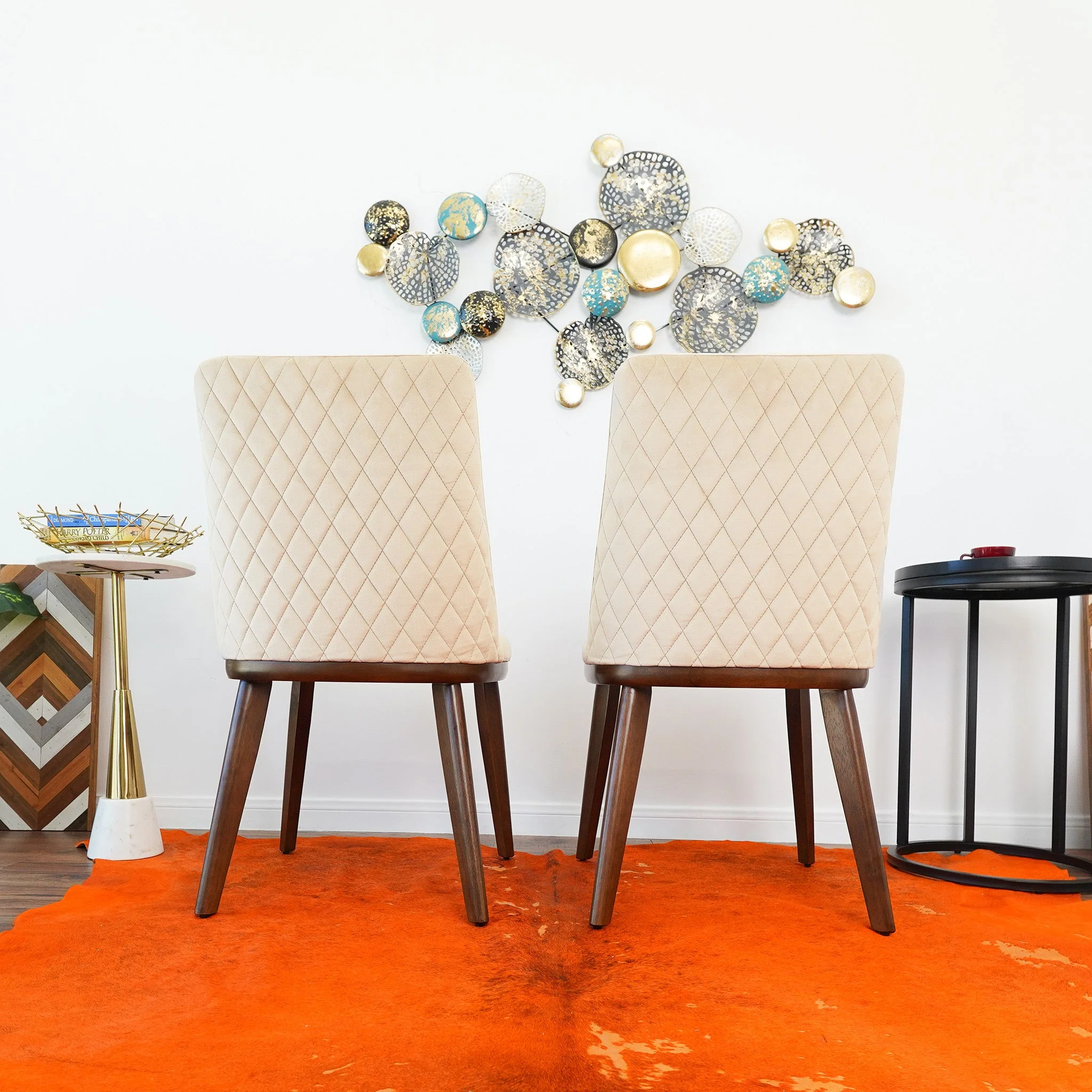 Clove Beige Velvet Dining Chair (Set Of 2) - Image 5