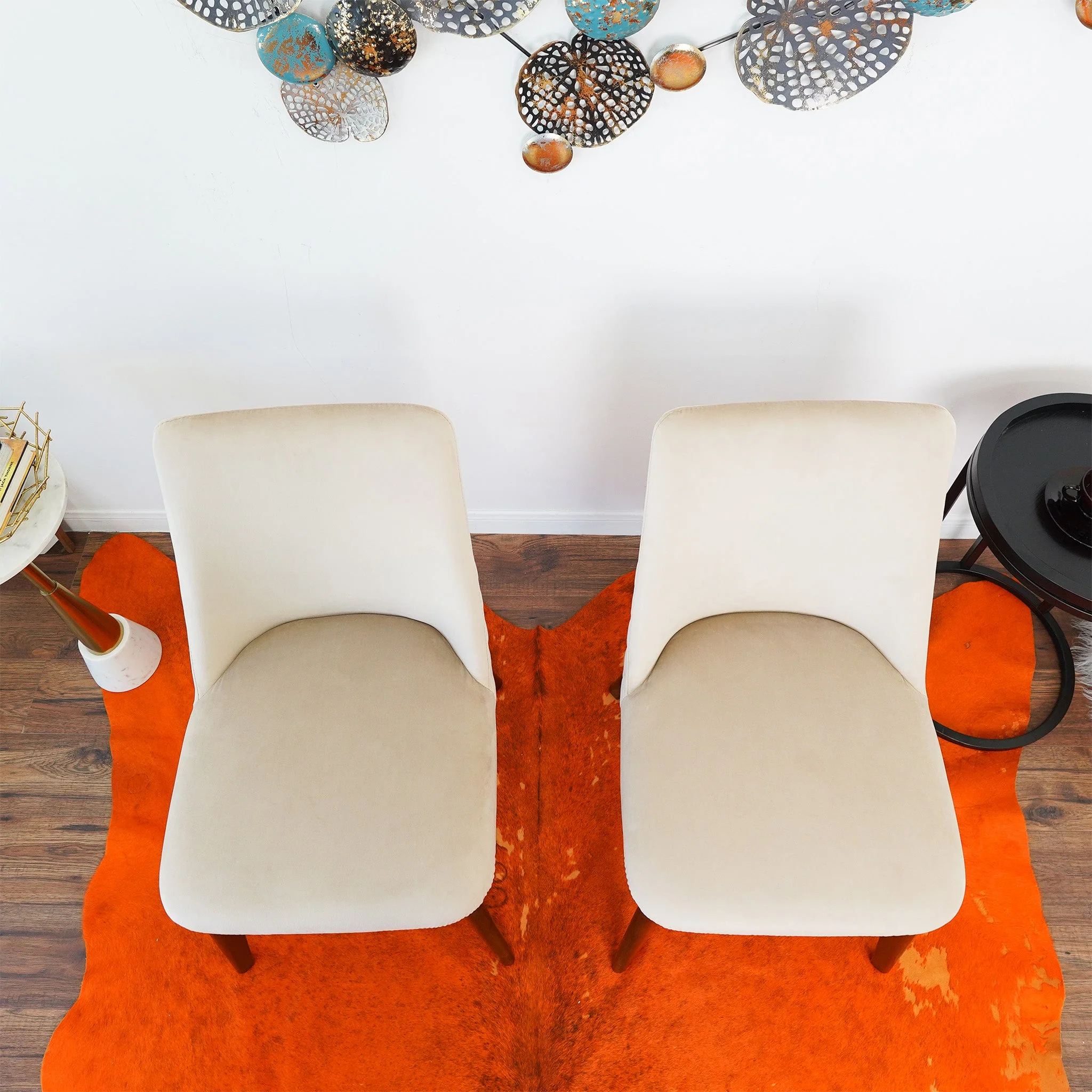 Clove Beige Velvet Dining Chair (Set Of 2) - Image 6