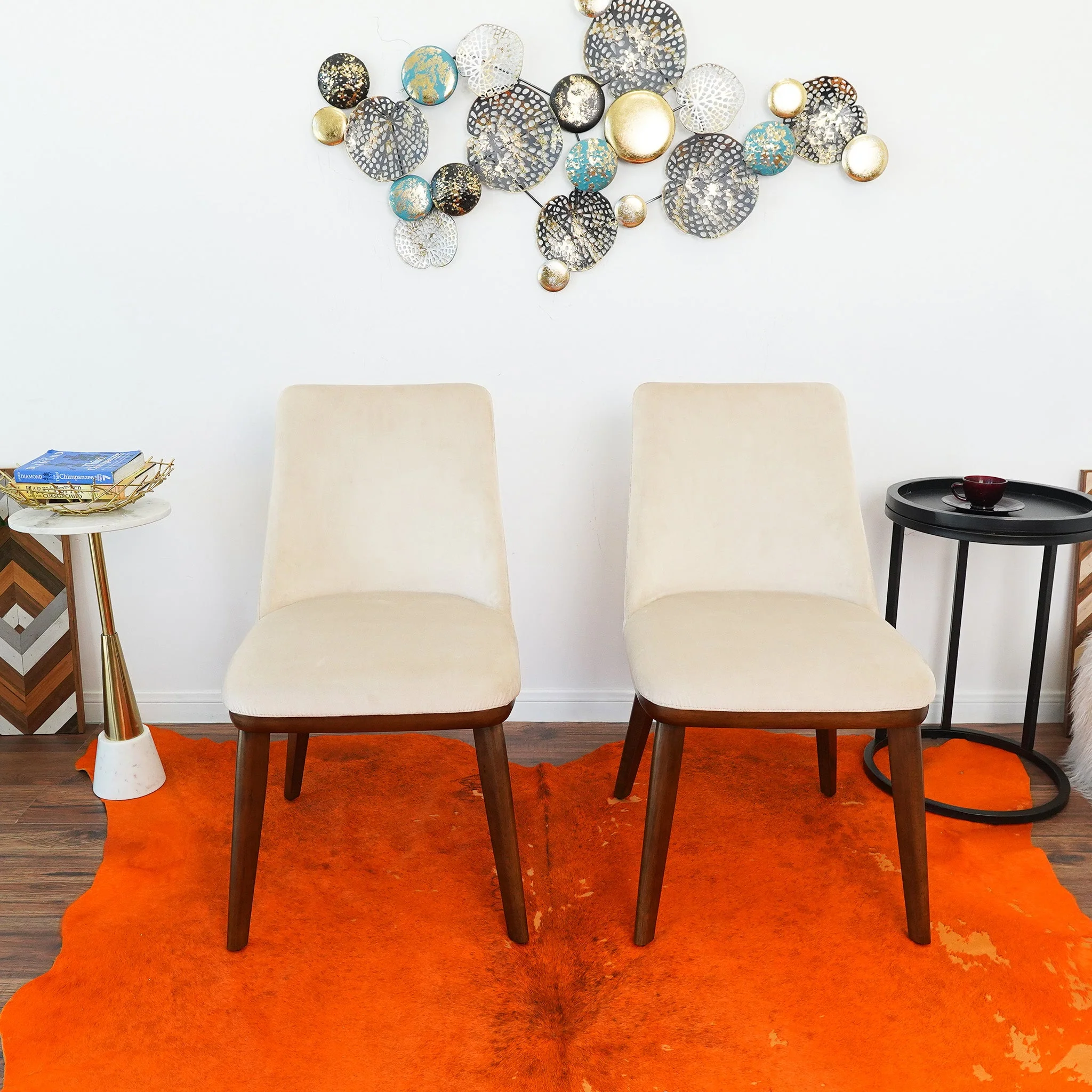 Clove Beige Velvet Dining Chair (Set Of 2) - Image 7