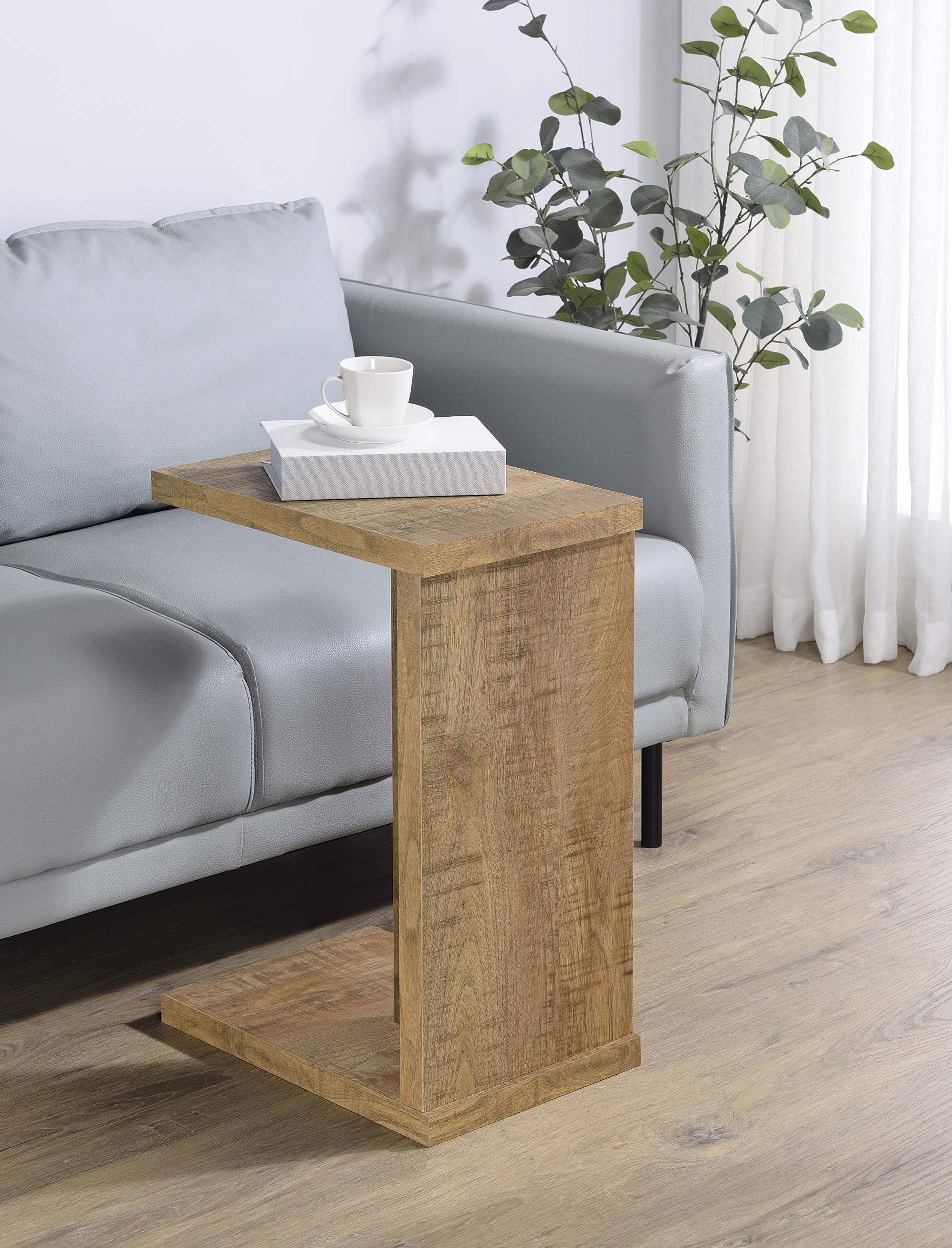 Clower Mango Engineered Wood C-Shaped Sofa Side Table