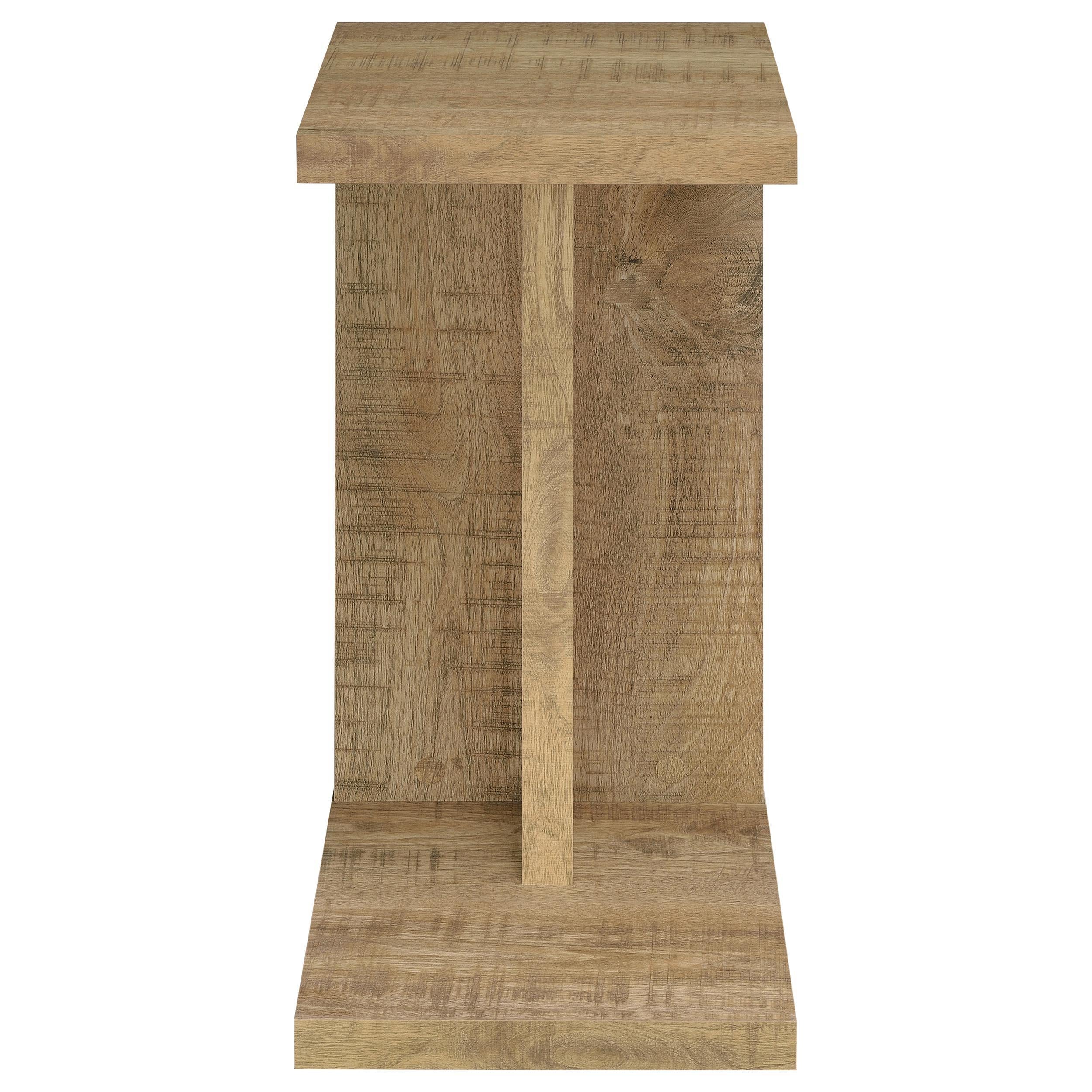 Clower Mango Engineered Wood C-Shaped Sofa Side Table - Image 3