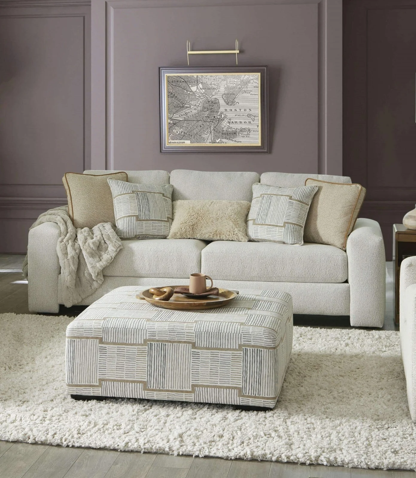Cochrane Beige Ottoman - Image 2