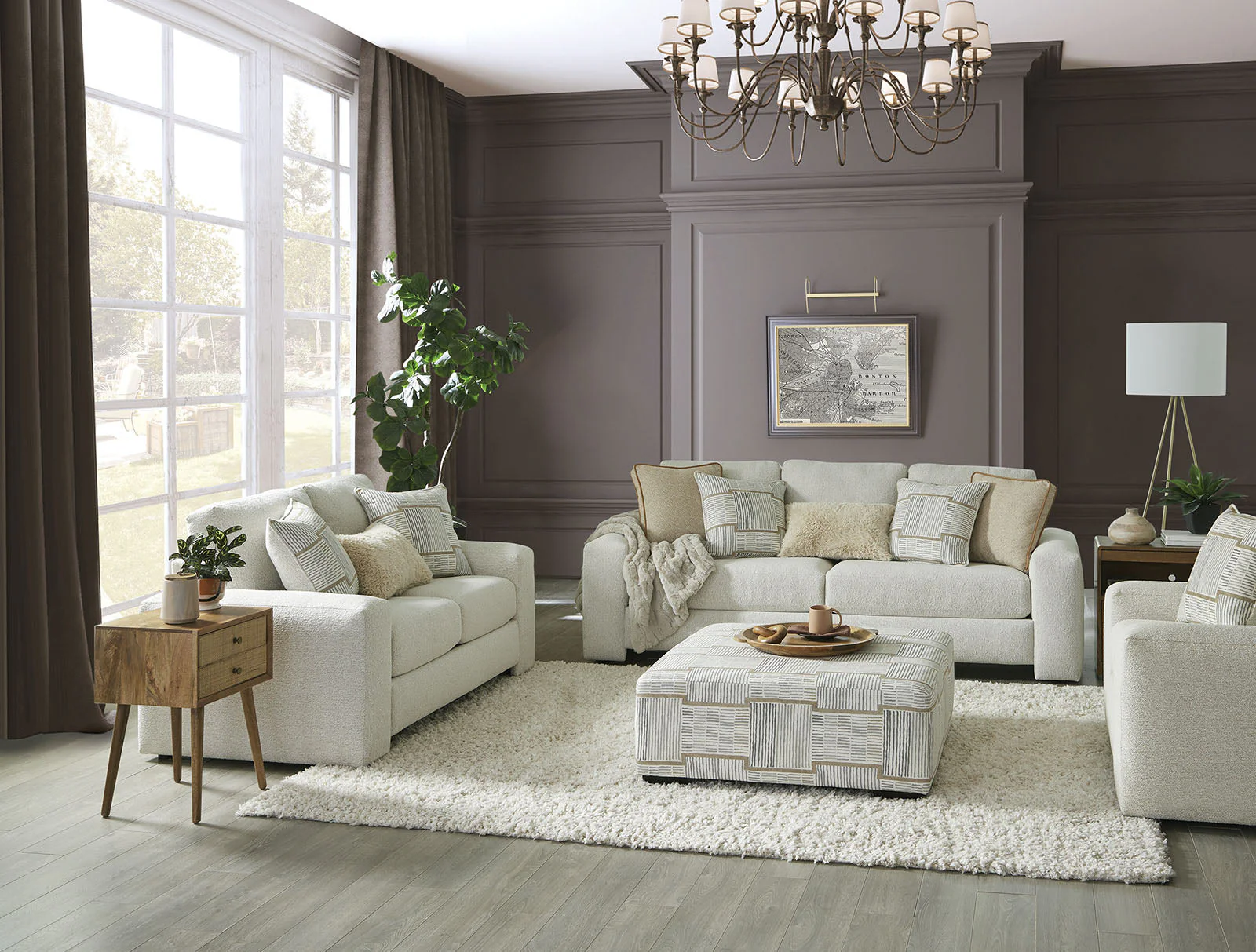Cochrane Cream/Beige Loveseat - Image 2