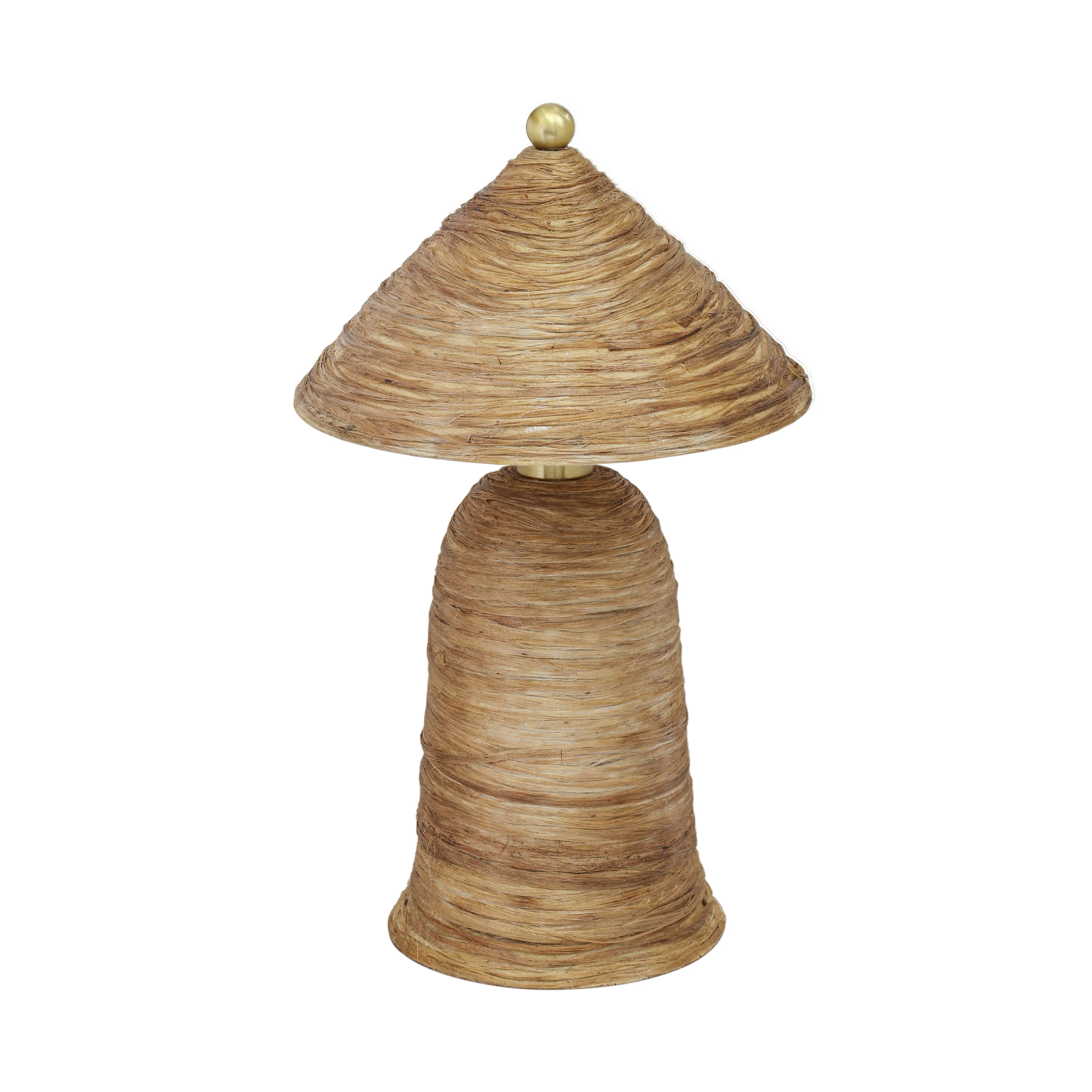 Coco Natural Coconut Fiber Pointed Table Lamp - Image 3