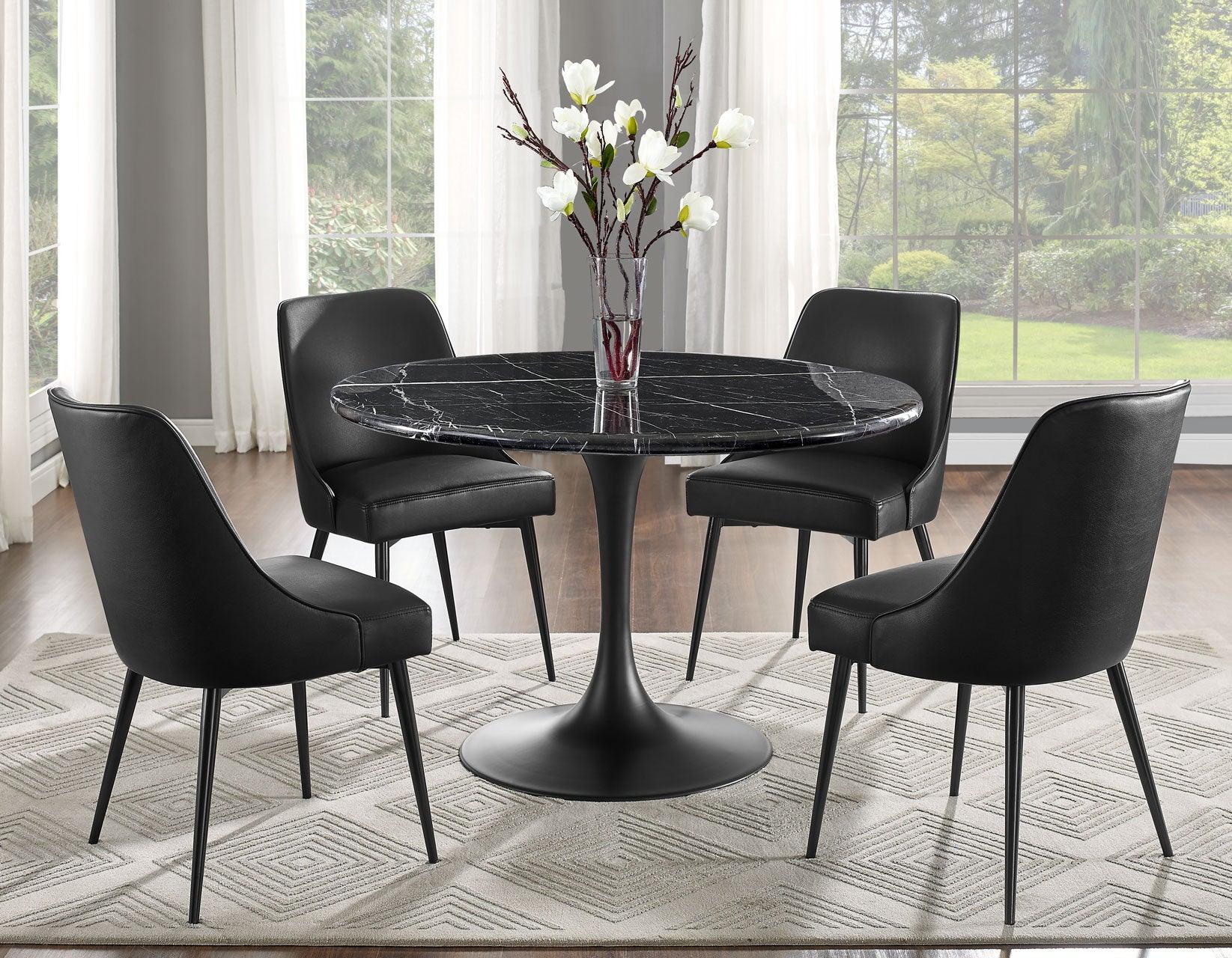 Colfax, Black Leatherette Side Chair, Set of 2 - Image 6