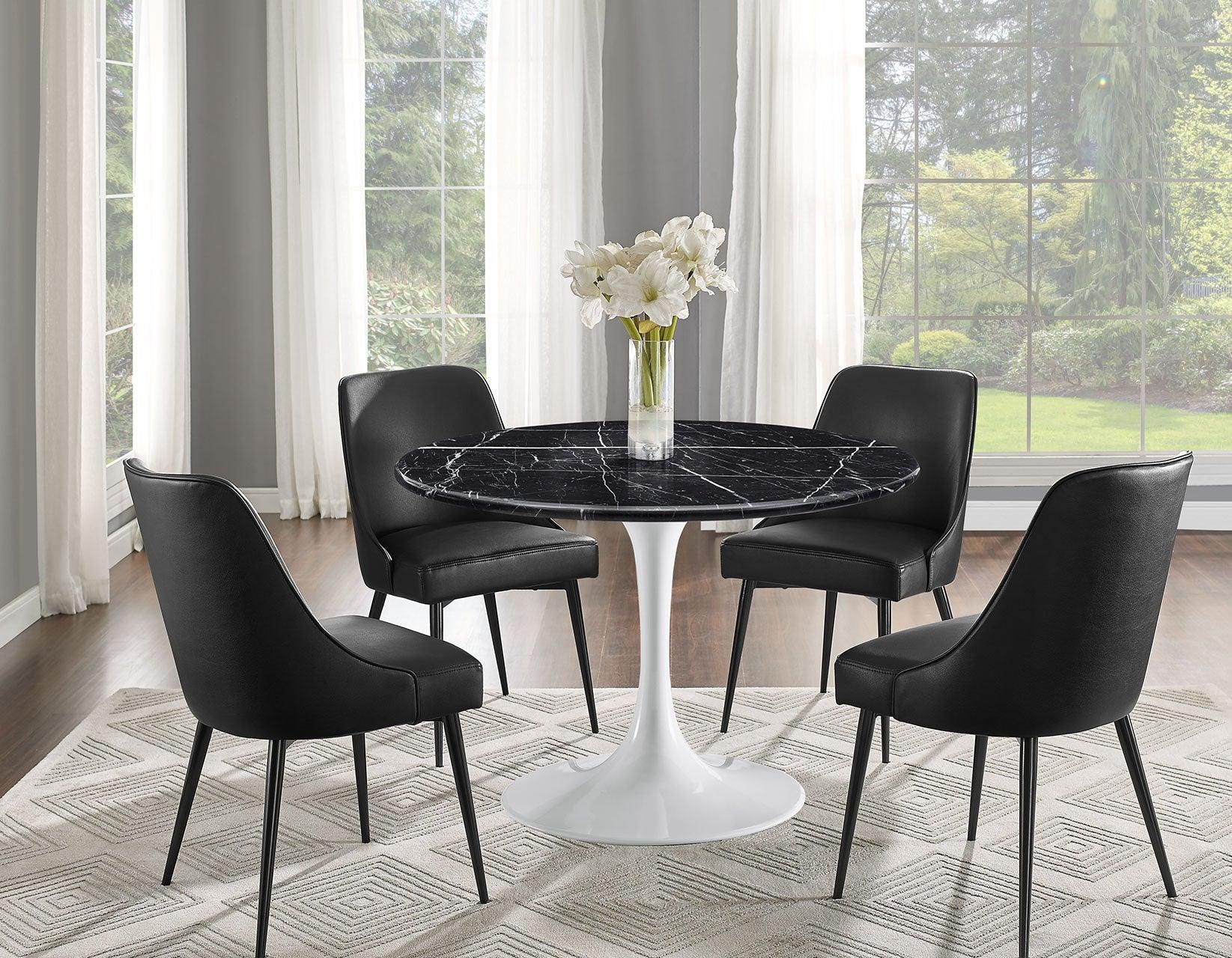 Colfax, Black Leatherette Side Chair, Set of 2 - Image 7