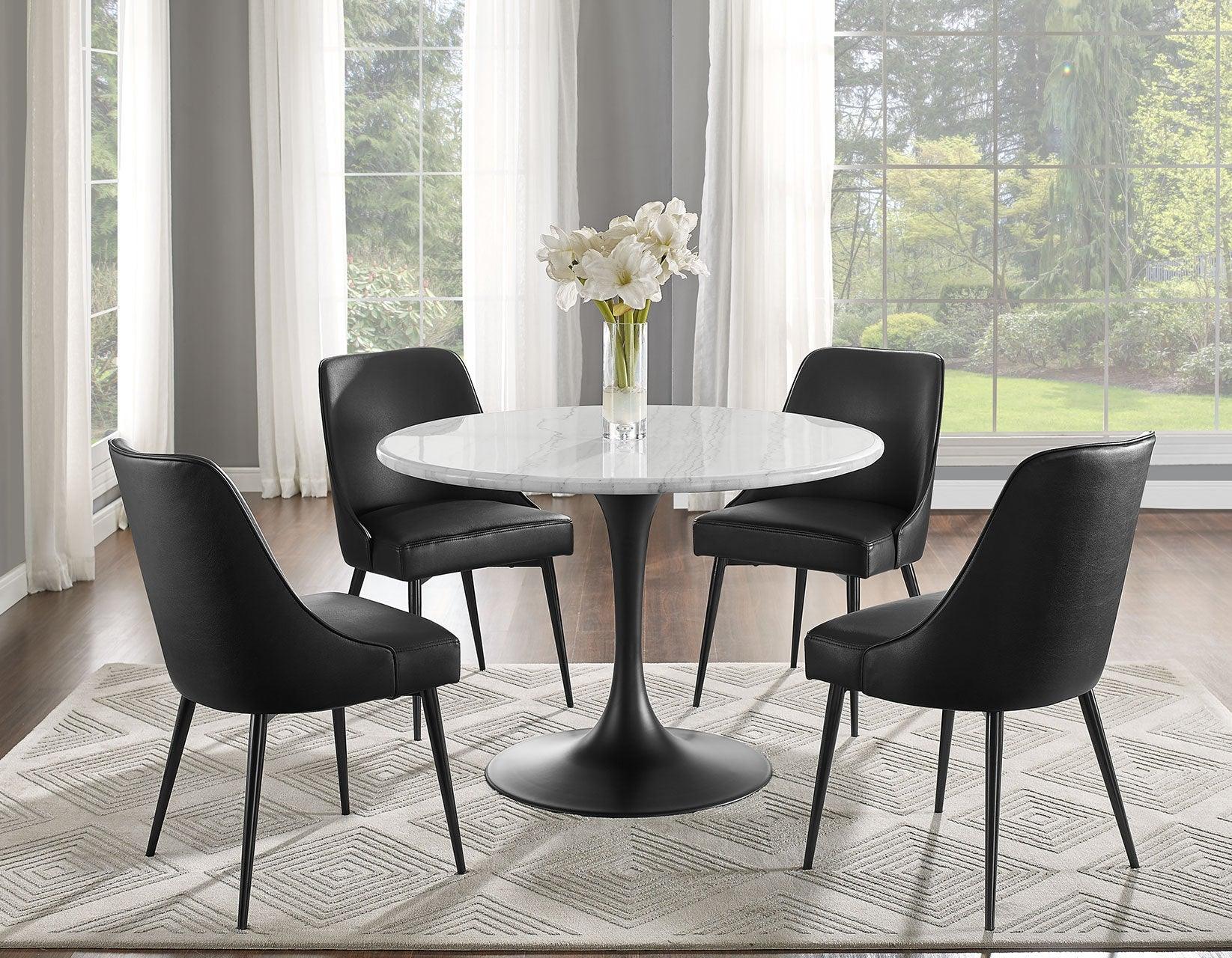 Colfax, Black Leatherette Side Chair, Set of 2 - Image 8
