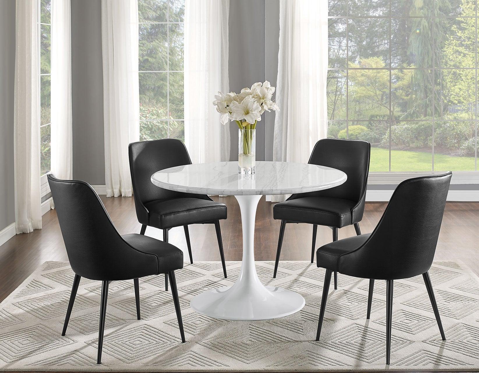 Colfax, Black Leatherette Side Chair, Set of 2 - Image 9