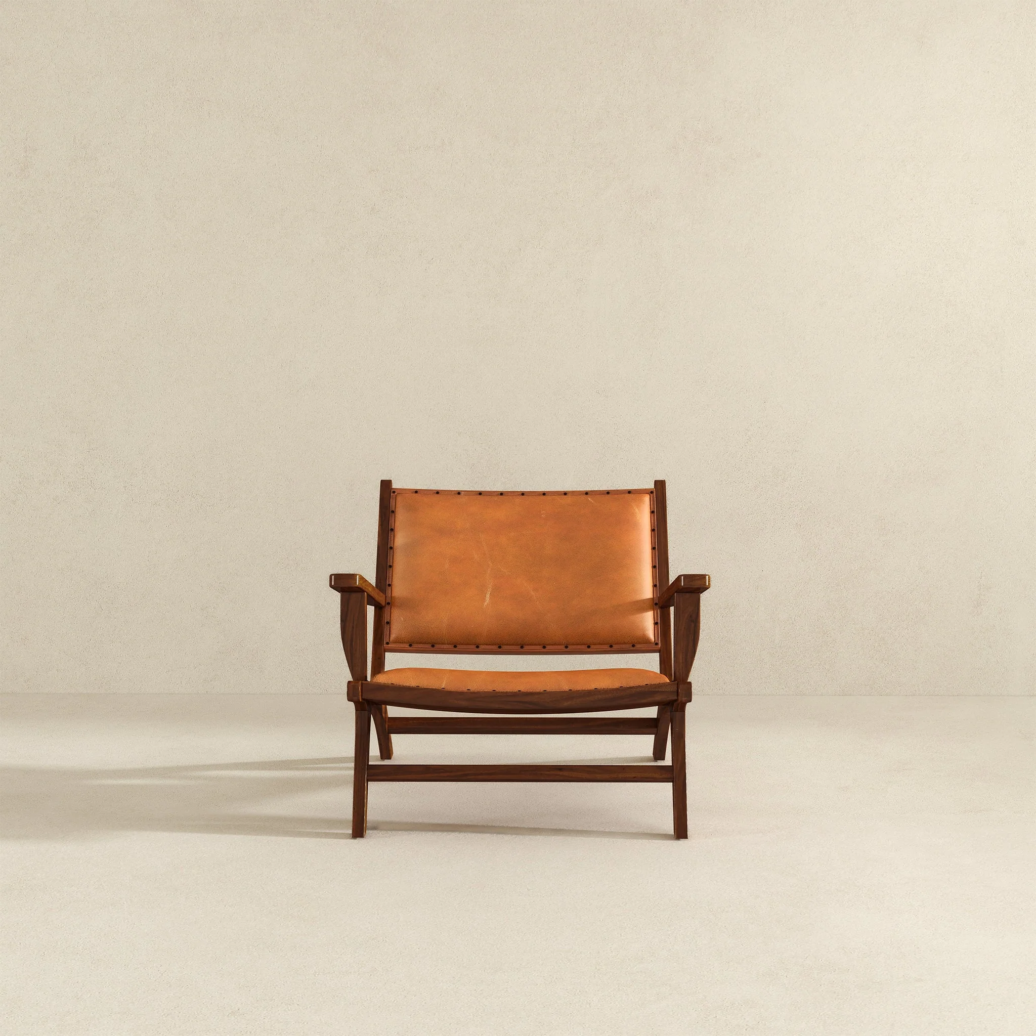 Colin Tan Genuine Leather Lounge Chair - Image 4