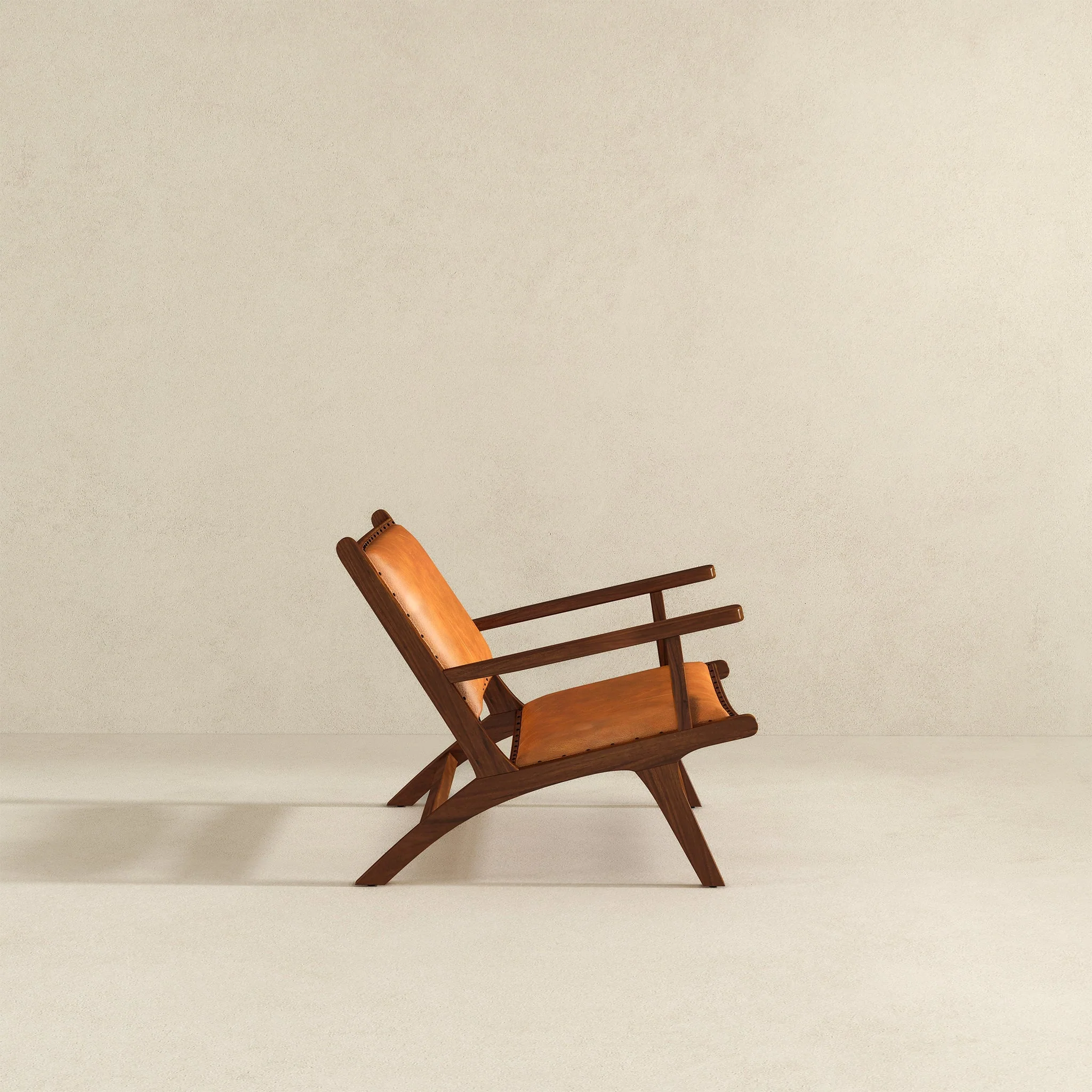 Colin Tan Genuine Leather Lounge Chair - Image 5