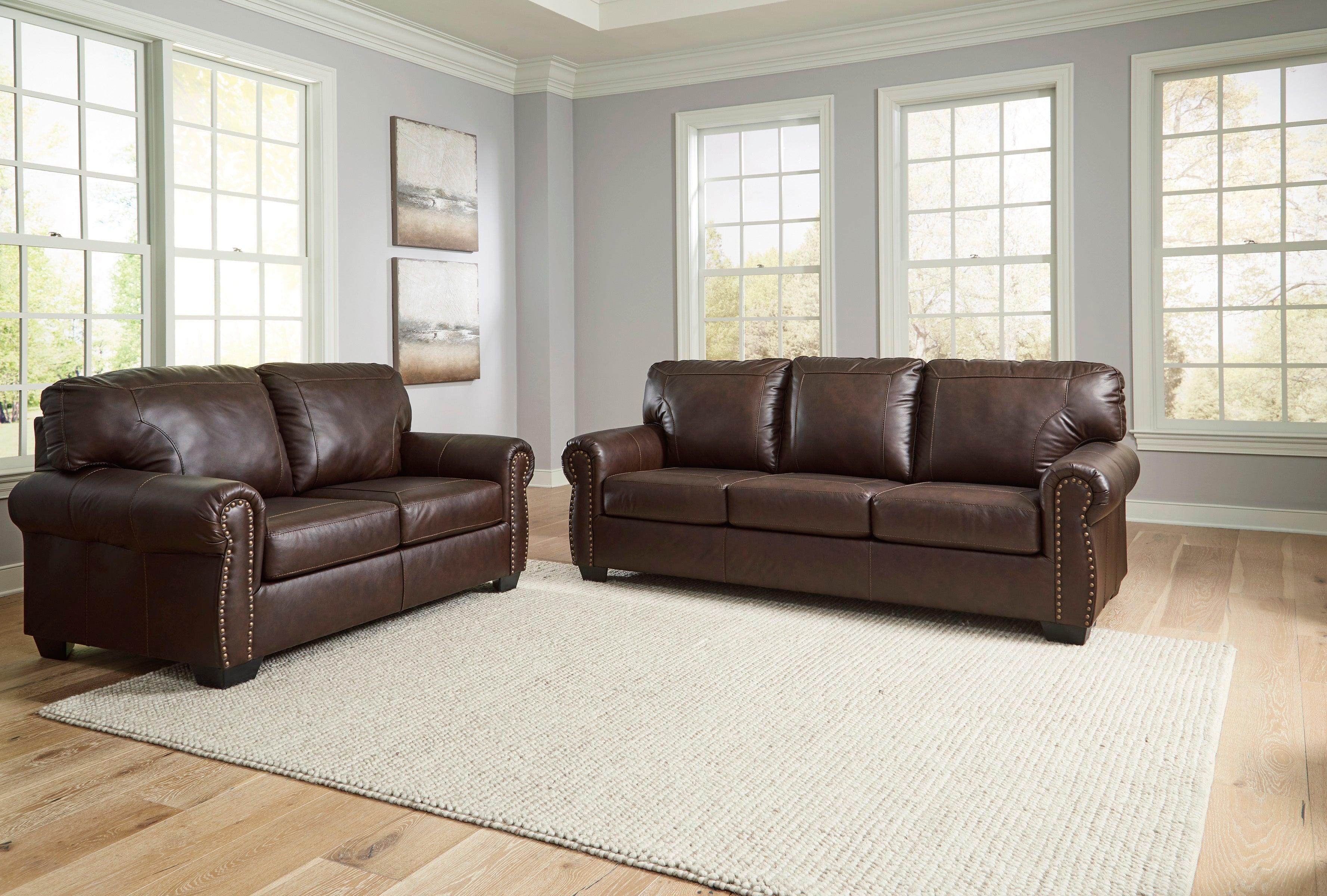 Colleton Dark Brown Leather Living Room Set - Image 5