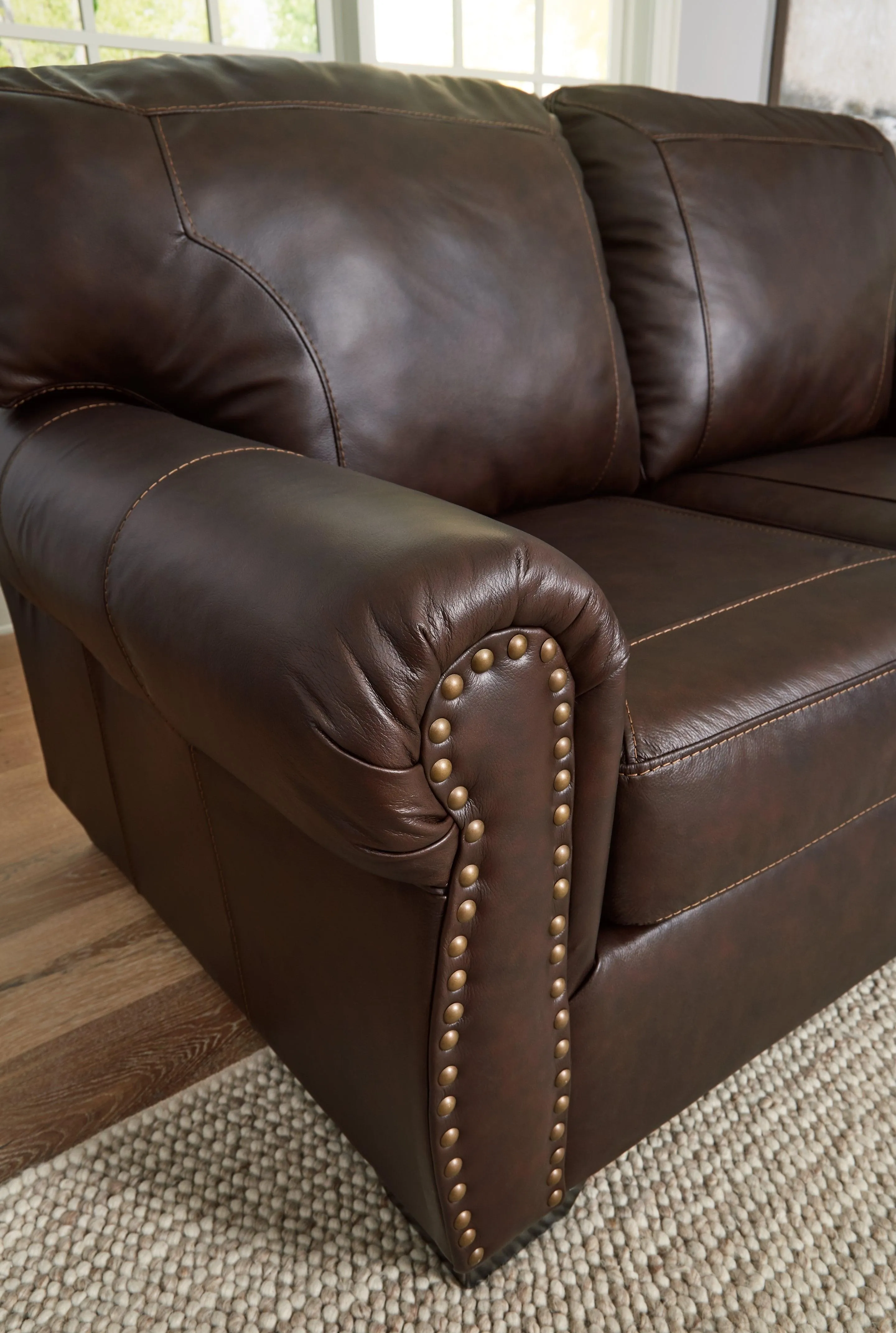 Colleton Dark Brown Loveseat - Image 5