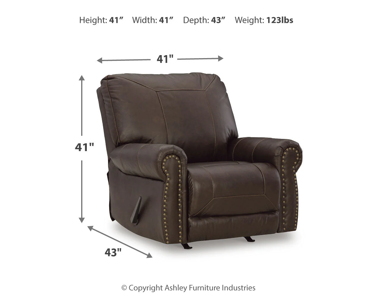 Colleton Sofa, Loveseat and Recliner in Dark Brown - Image 16
