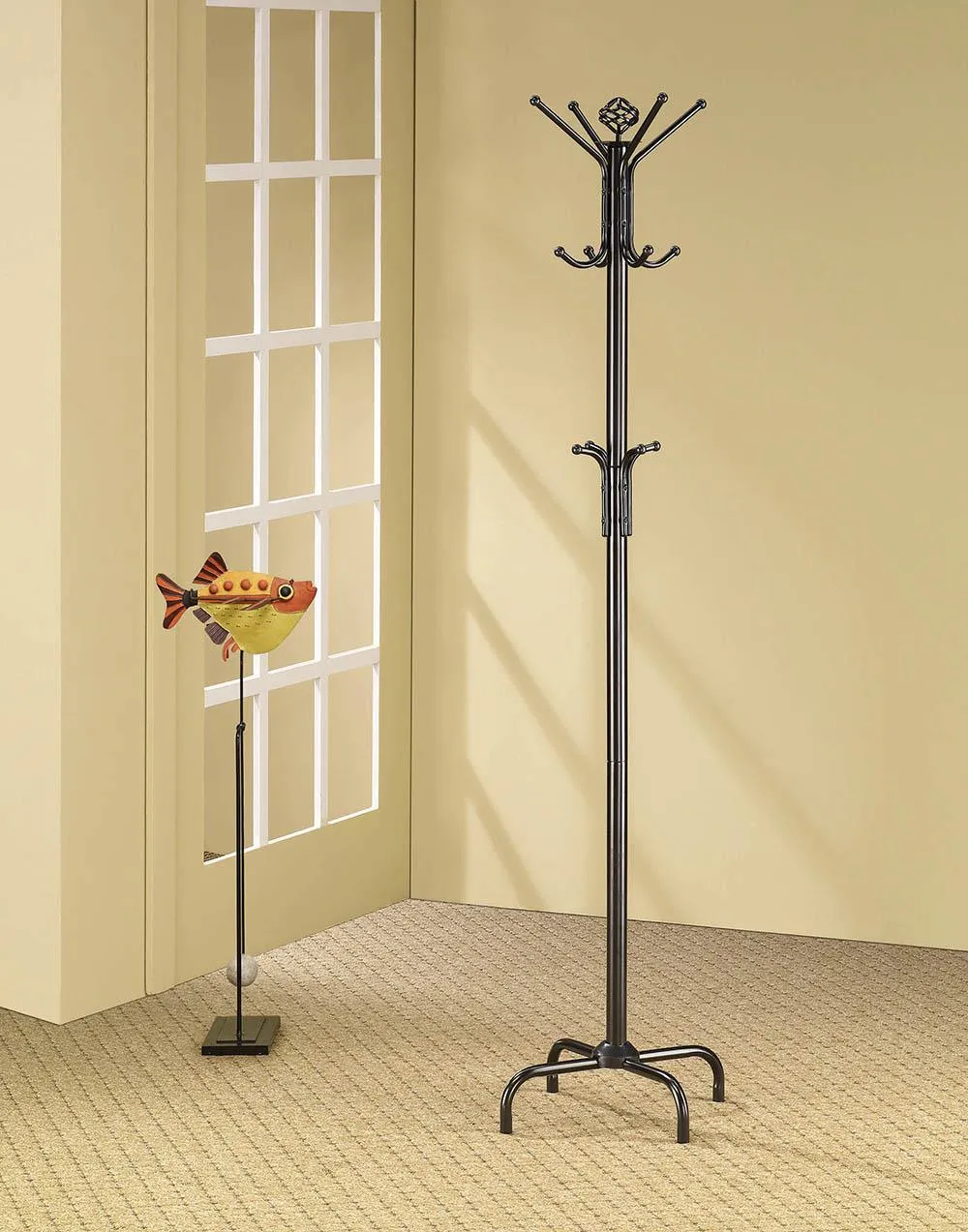 Collier Black 12-Hook Coat Rack - Image 2