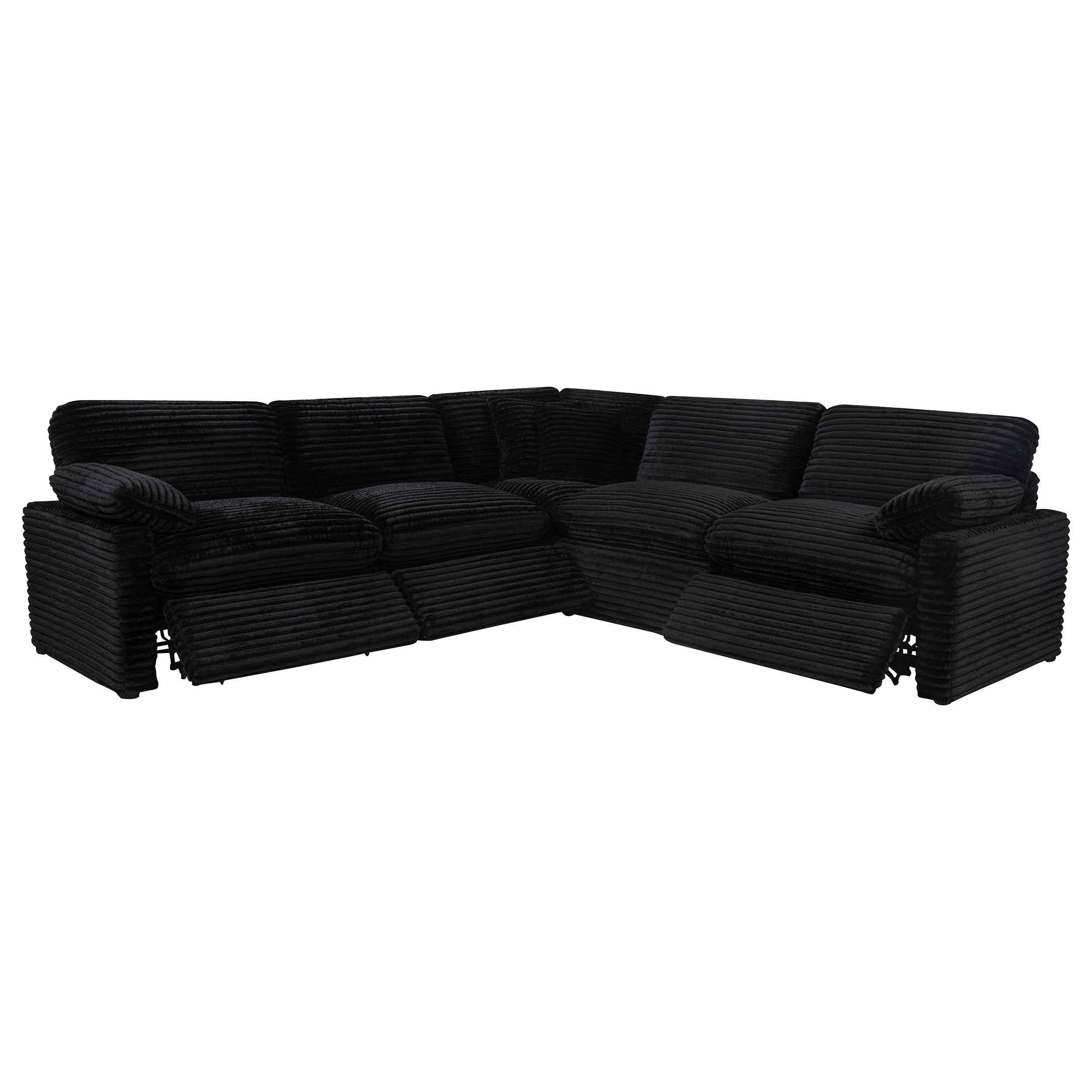Collins Black 5-piece Modular Power Reclining Sectional - Image 2