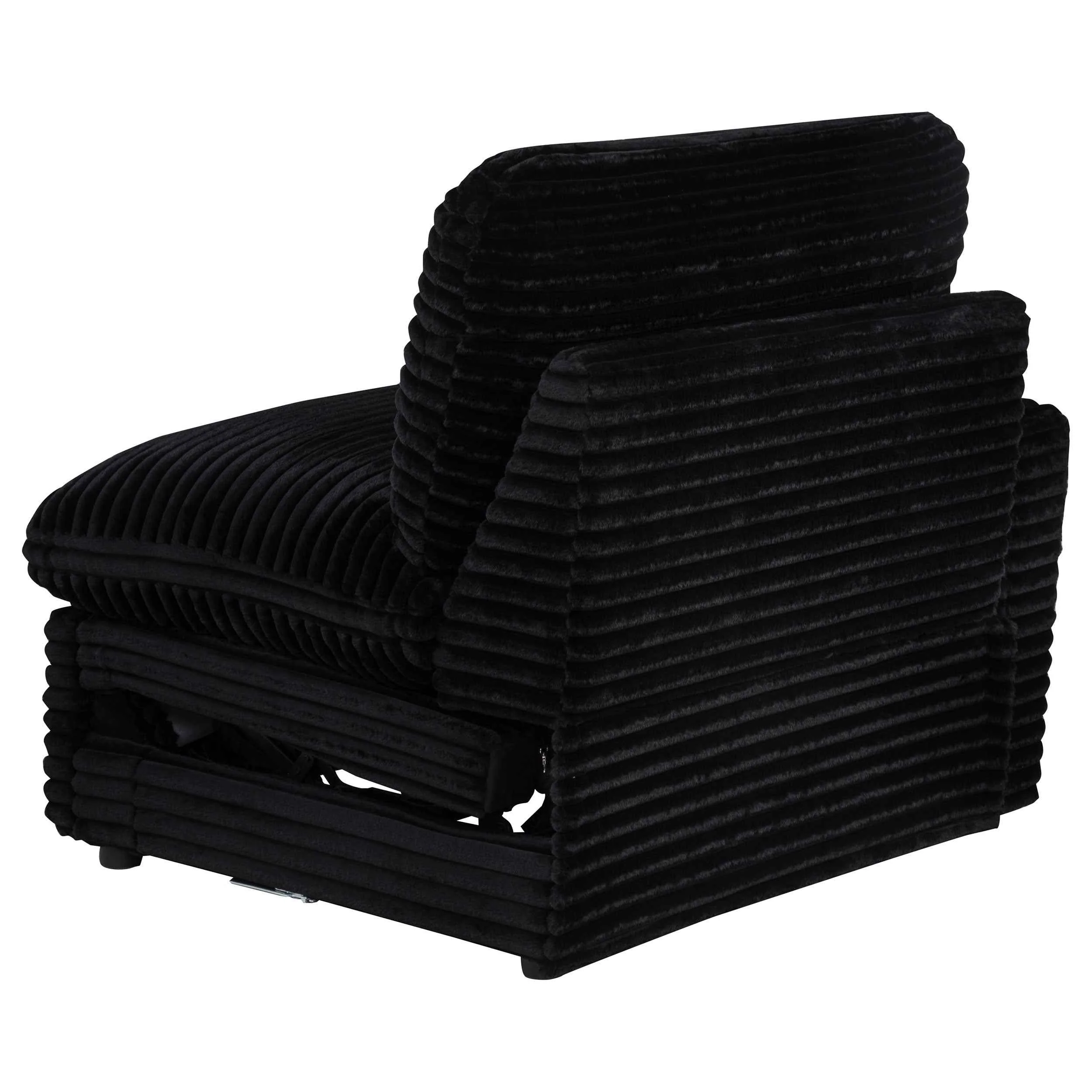 Collins Black Modular Power Loveseat - Image 5