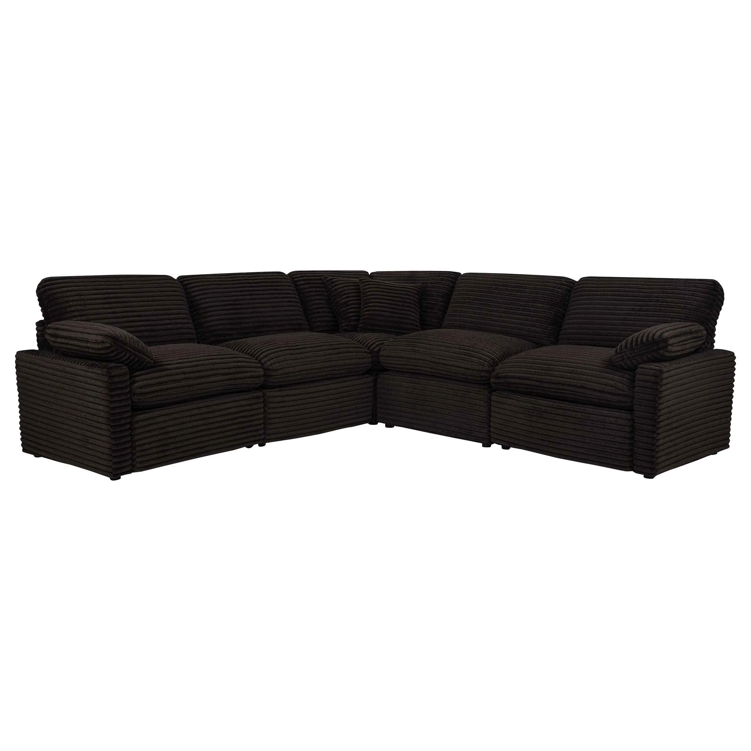 Collins Chocolate Brown 5-piece Modular Power Reclining Sectional